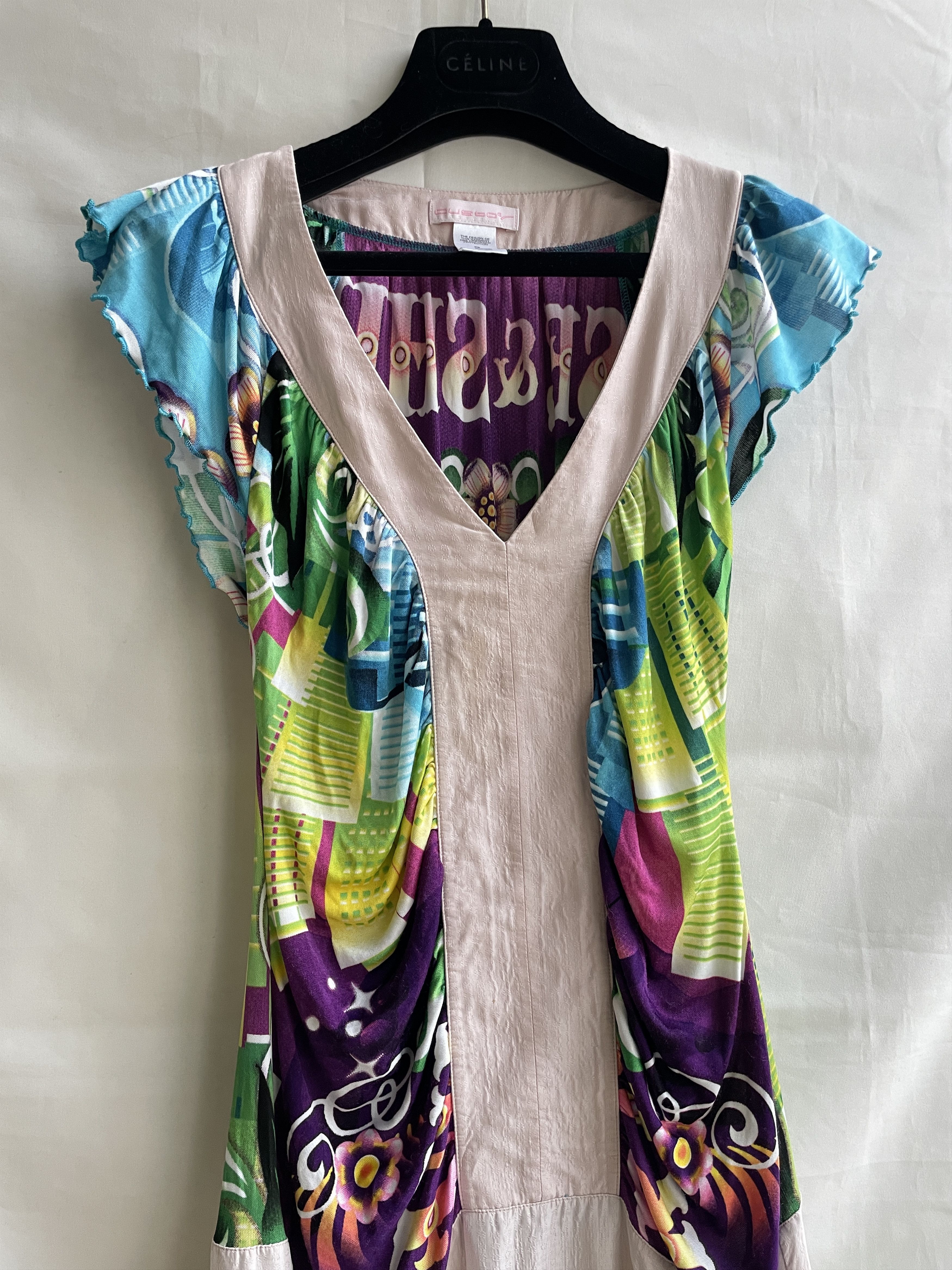 Custo Barcelona Custo Barcelona Colorful City Print Viscose Midi Dress Size S / US 4 / IT 40 - 3 Thumbnail