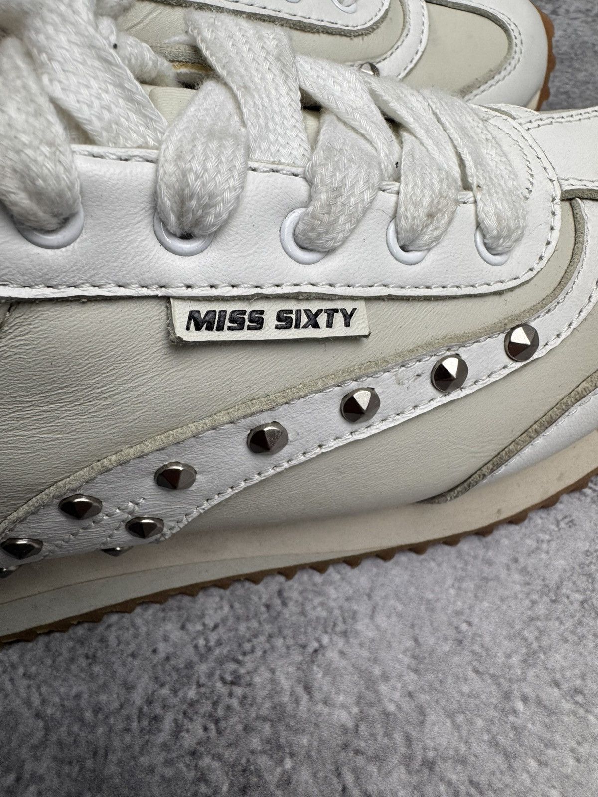 Miss Sixty Miss Sixty Off White Leather Women Sneakers Size 36 Size US 6 / IT 36 - 7 Thumbnail