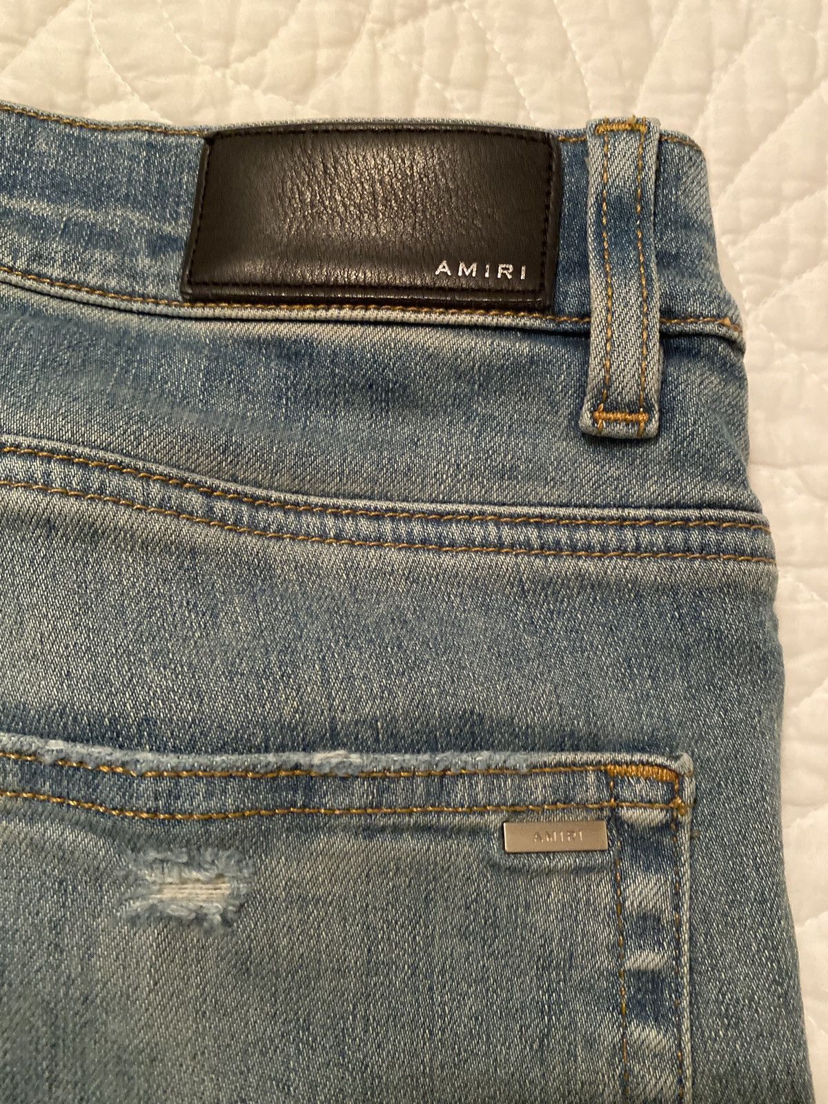 Amiri Amiri Jeans Old English Logo - Clay Indigo Size US 31 - 3 Thumbnail