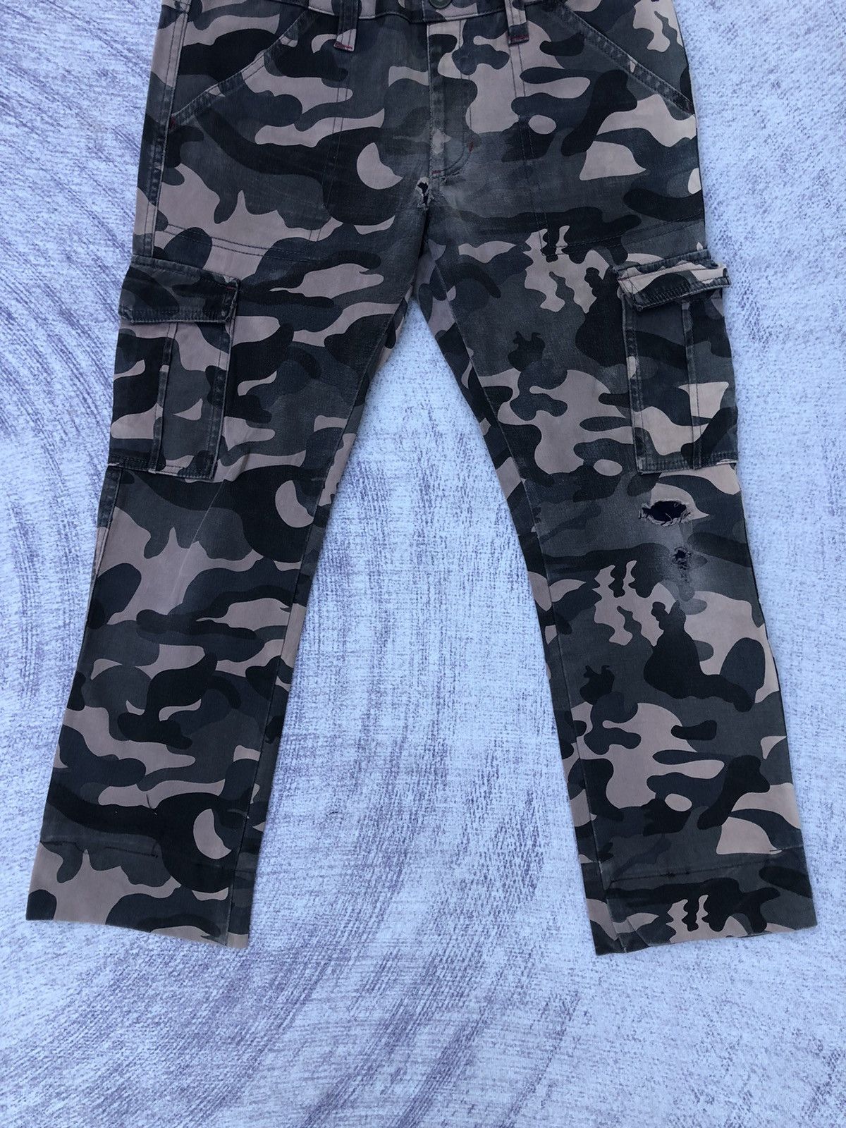 Designer × Japanese Brand Stretch Waist Multipocket Cargo Pants Military Pattern Size US 26 / EU 42 - 3 Thumbnail