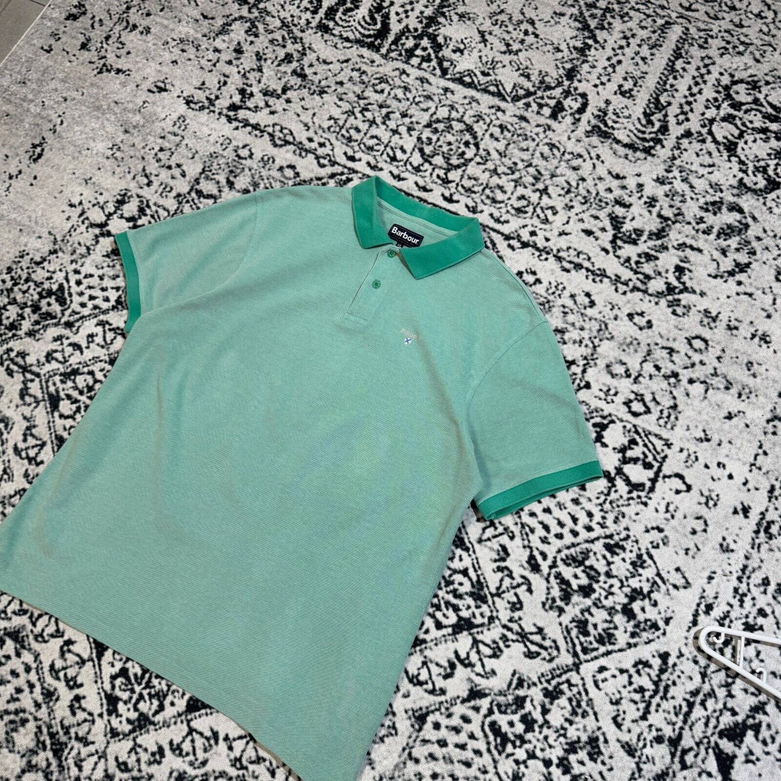 Barbour Vintage Barbour Unisex Green Cotton Polo Shirt Size XXL Size US XXL / EU 58 / 5 - 2 Thumbnail