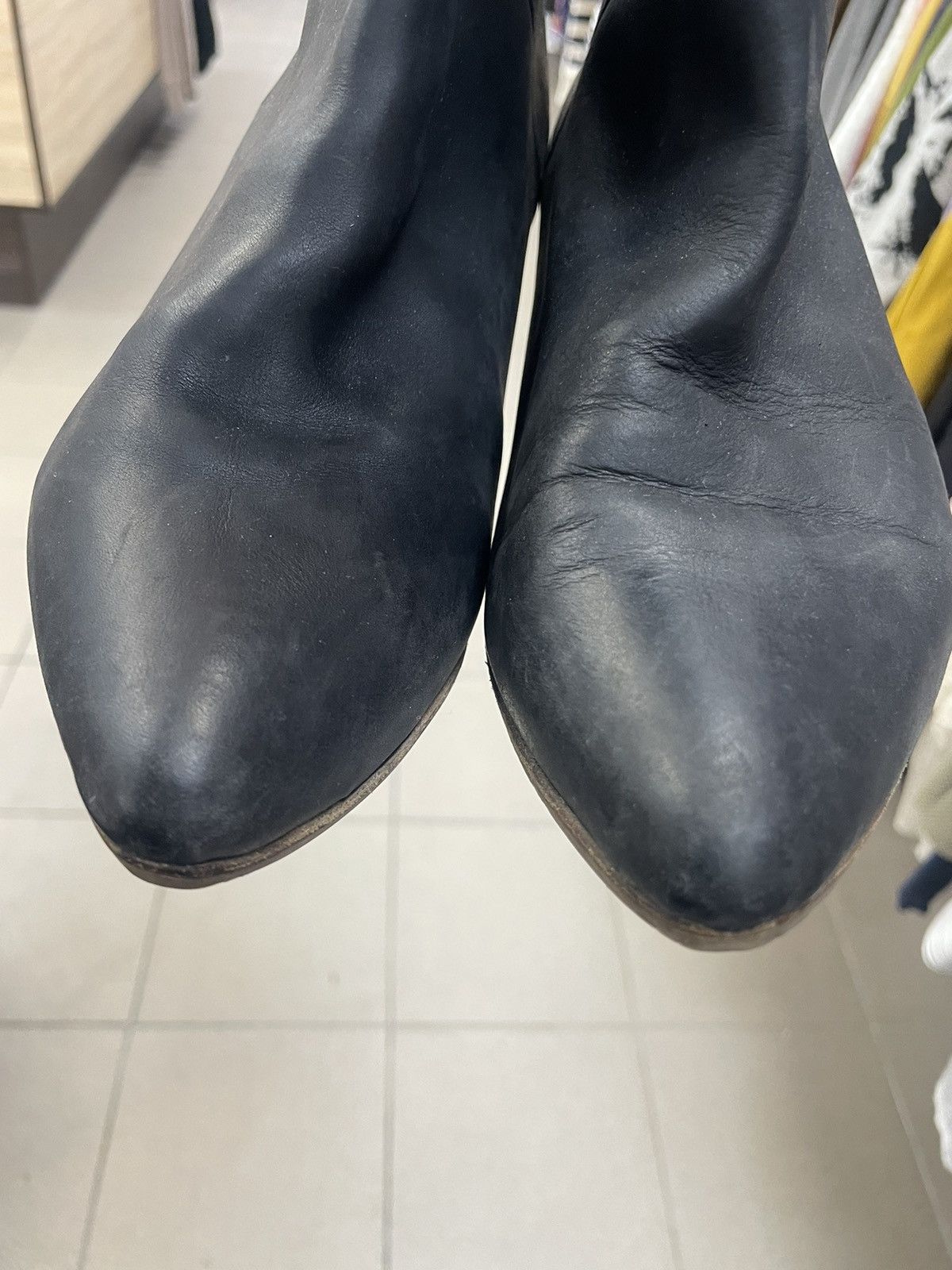 H&M × Maison Margiela Maison Martin Margiela x H&M High Black Leather Boots (2012) Size US 7 / IT 37 - 12 Thumbnail