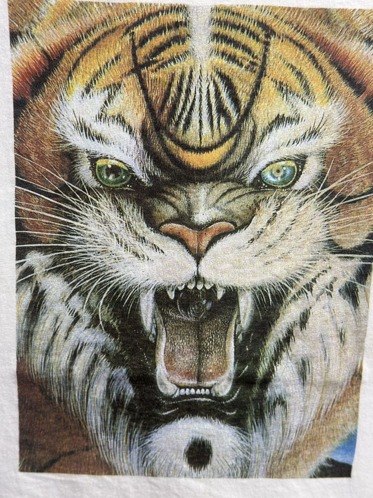 Hanes × Vintage Vintage Mrt Tiger Photo Faded Tee Size US L / EU 52-54 / 3 - 2 Thumbnail