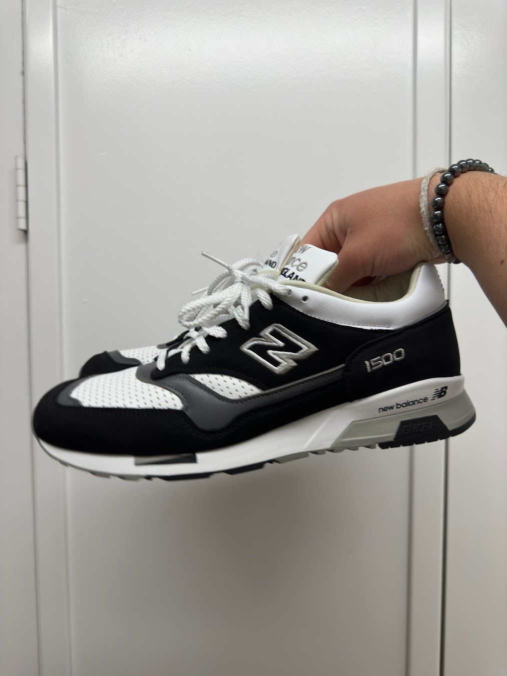image of New Balance Made In Uk. 1500. Size Us 11 Shoes in White Black, Men's