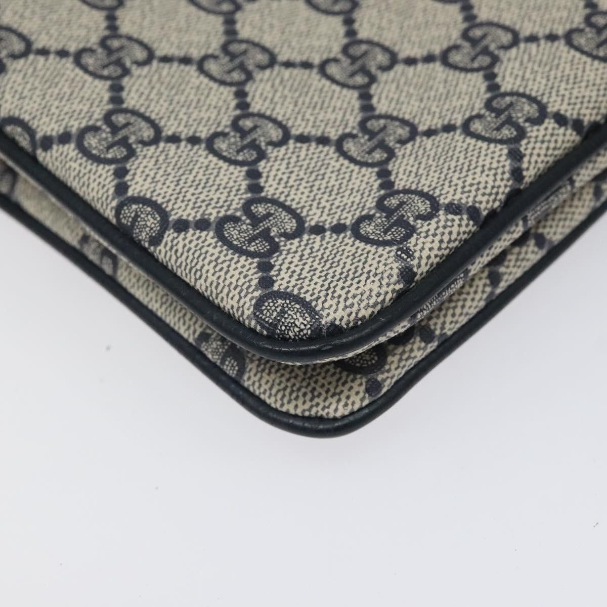 Gucci GUCCI GG Supreme Sherry Line Shoulder Bag Pvc Navy Gold 96 Size ONE SIZE - 11 Thumbnail