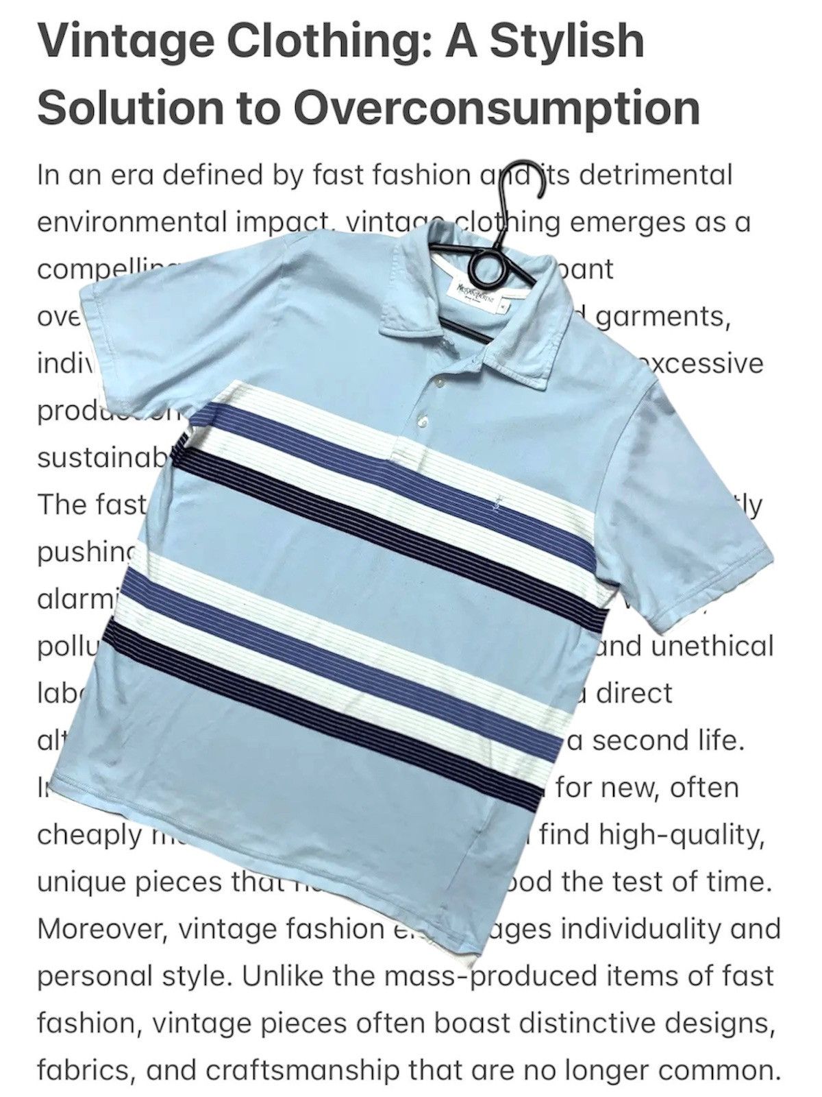 Yves Saint Laurent Vintage Yves Saint Laurent polo striped logo size M Size US M / EU 48-50 / 2 - 1 Thumbnail
