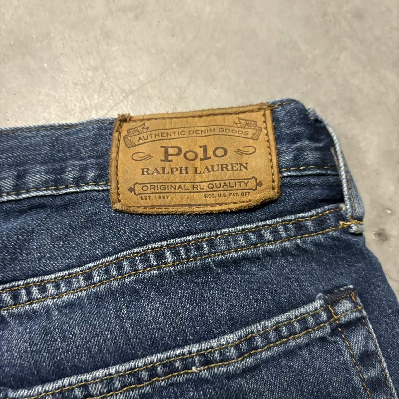Polo Ralph Lauren × Vintage Crazy Y2K/2000s Grunge Polo Ralph Lauren Dark Wash Denim Jeans! Size US 36 / EU 52 - 7 Thumbnail