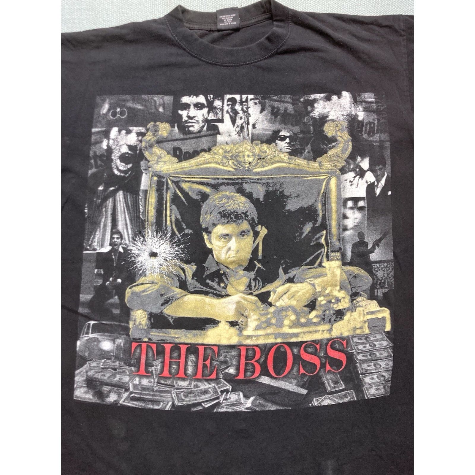 Vintage VINTAGE Scarface T-Shirt Men XXL Black Tony Montana the Boss graphic 90s Video Size US XXL / EU 58 / 5 - 3 Thumbnail