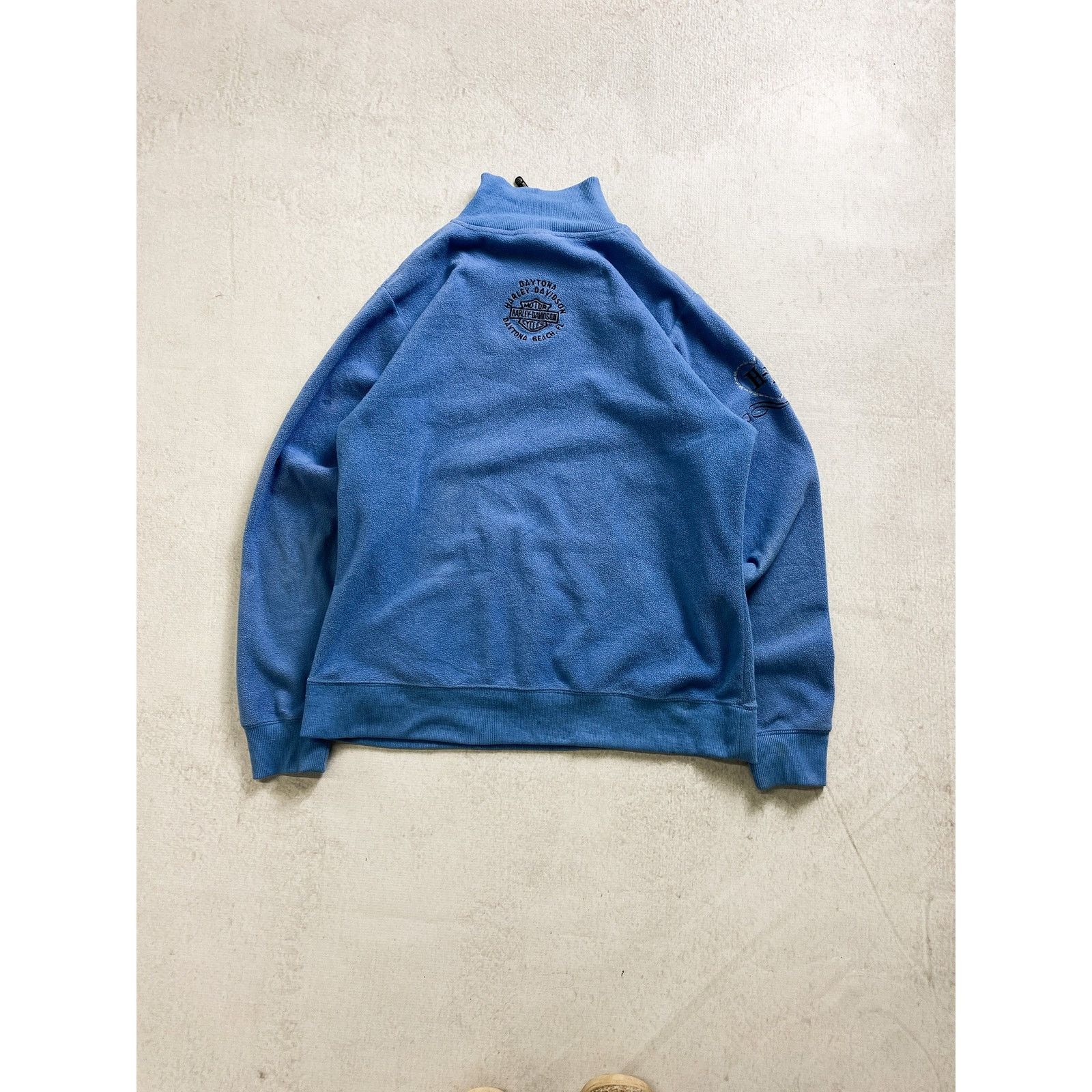 Harley Davidson Vintage 90s Harley Davidson Blue Sweatshirt - Women's Medium Size M / US 6-8 / IT 42-44 - 2 Thumbnail