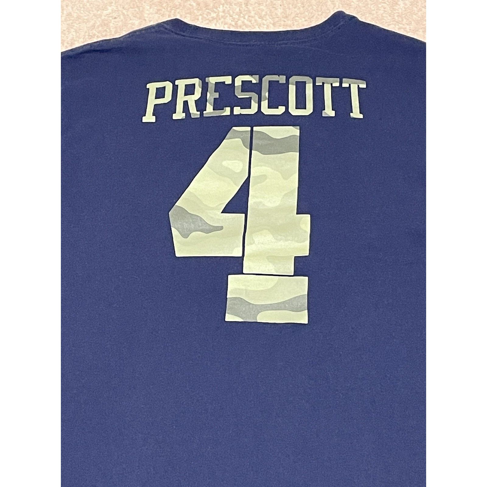 The Unbranded Brand Dallas Cowboys Dak Prescott Camo Name & Number T-Shirt Size US L / EU 52-54 / 3 - 7 Thumbnail
