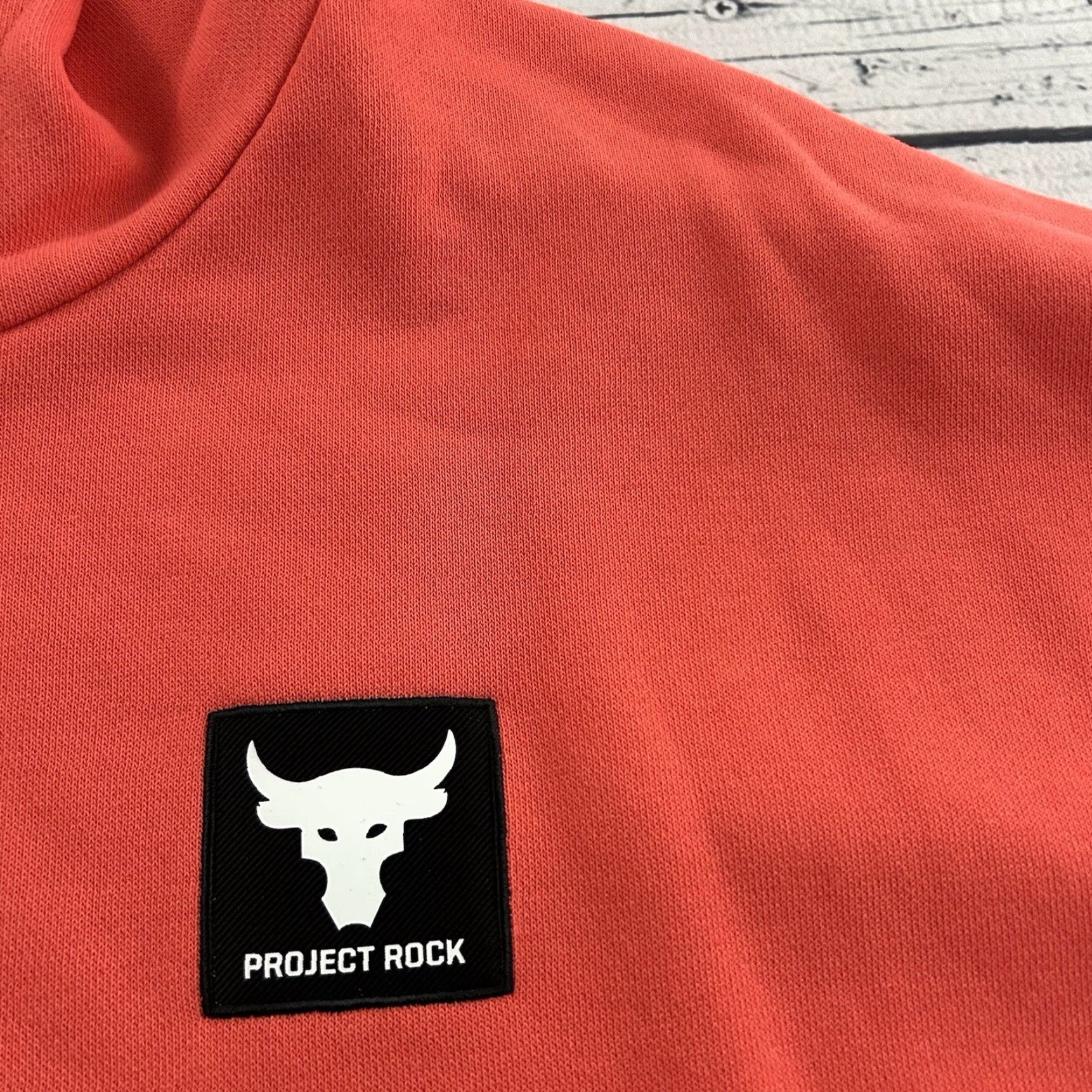 Under Armour Under Armour Project Rock Hoodie Sweatshirt Men's XL Orange Pullover Sweatshirt 90s? Size US XL / EU 56 / 4 - 3 Thumbnail