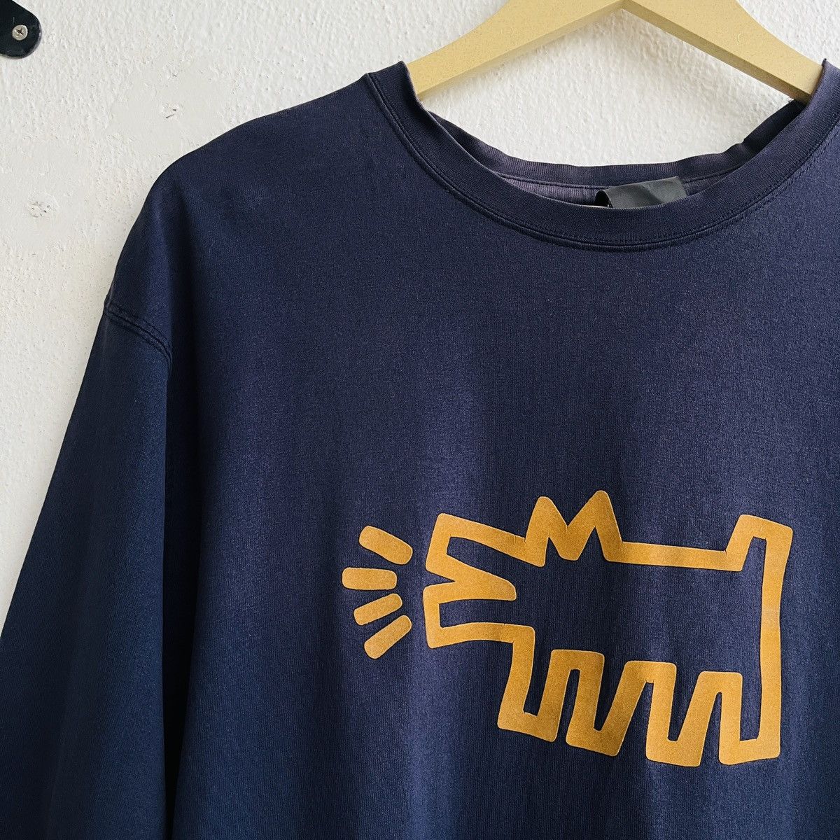 Keith Haring × Vintage Sun Faded Vintage Keith Haring Iconic Logo Long Sleeves Size US L / EU 52-54 / 3 - 5 Thumbnail