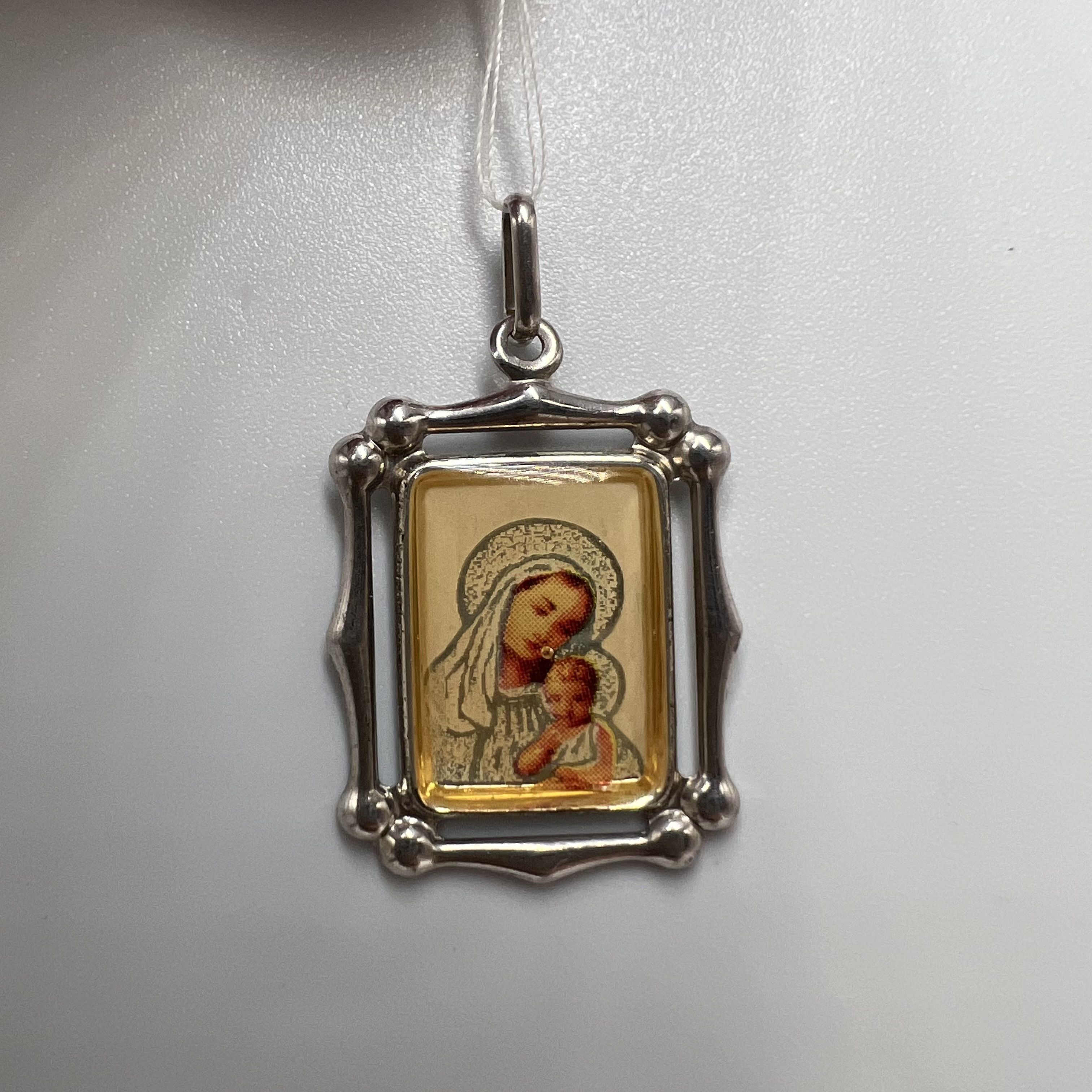 Vintage Vintage Pendant Icon Sterling Silver 925 Enamel 1.80gr Size ONE SIZE - 3 Thumbnail