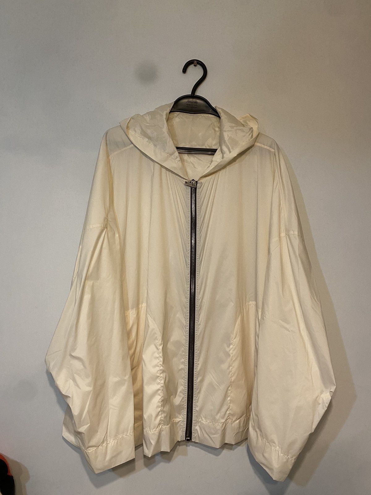 ‼️GEM‼️Rick Owens Peter hooded Ivory jacket