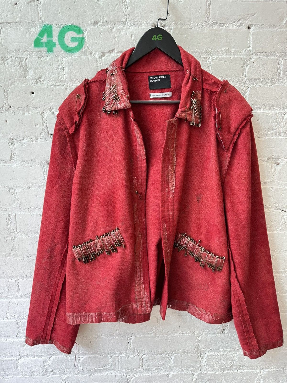 Enfants Riches Deprimes FW23 Opium Den Frank Leather Jacket Red