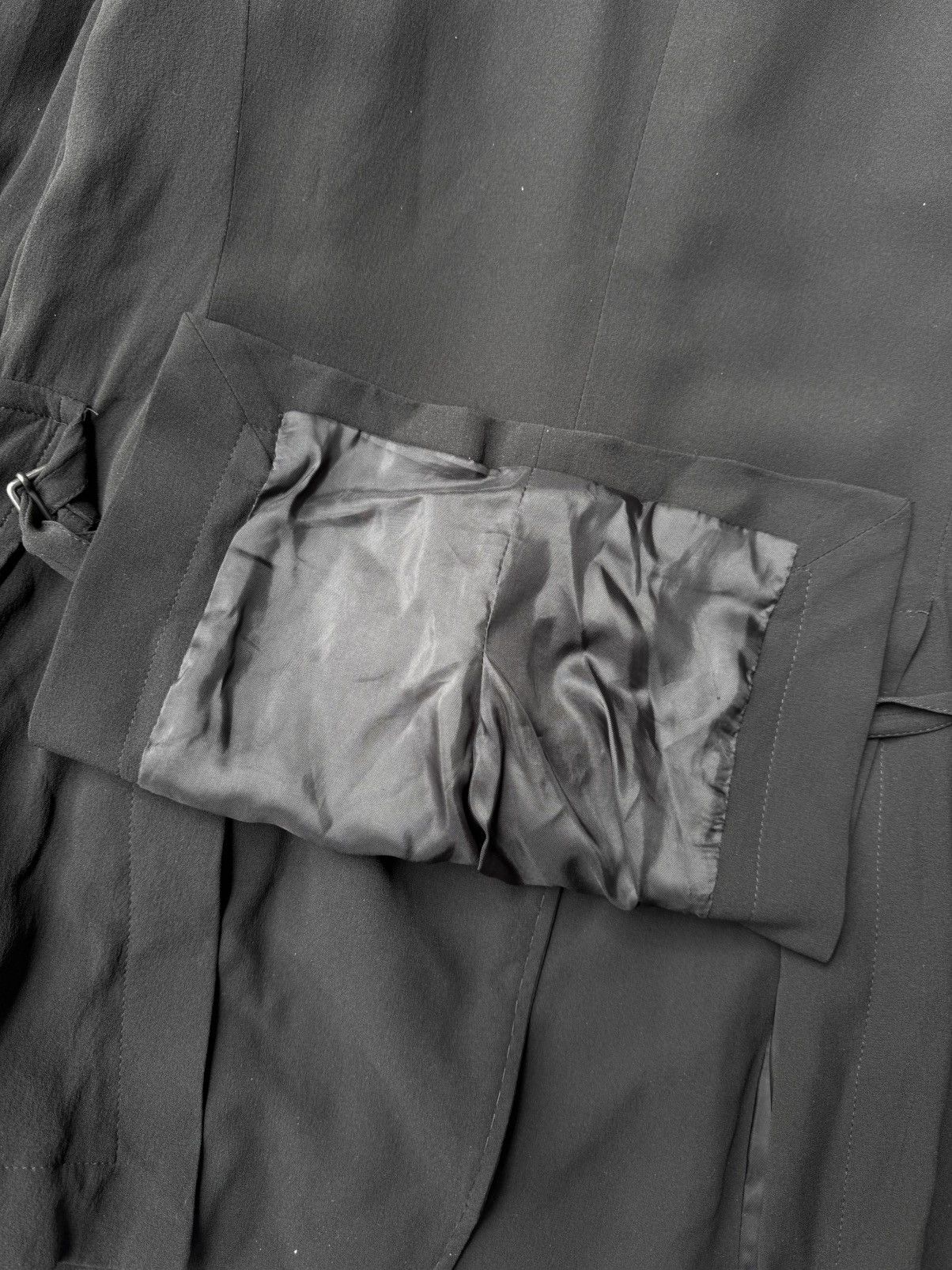 Ann Demeulemeester Ann Demeulemeester SS04 Silk Cargo Belted Tailored Jacket Size S / US 4 / IT 40 - 10 Thumbnail