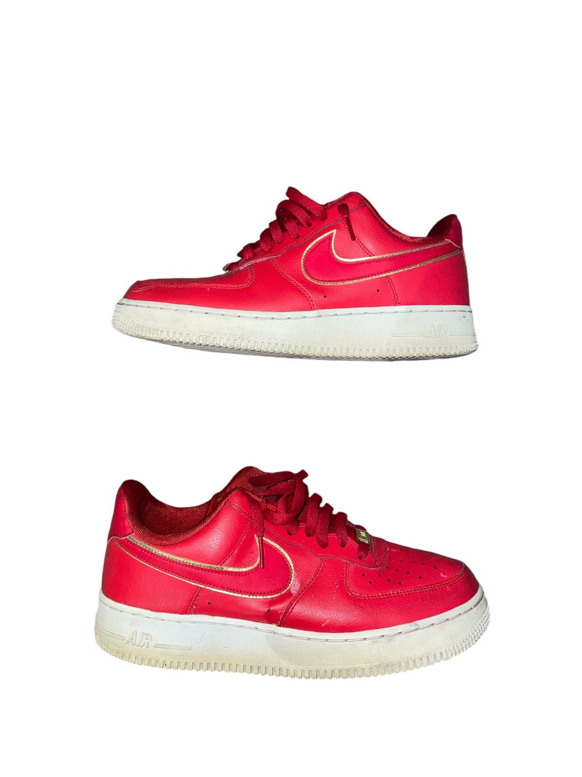 Nike Nike Air Force 1 Low ‘Red Gold Swoosh’ Used Size 9.5 Size US 9.5 / EU 42-43 - 2 Thumbnail