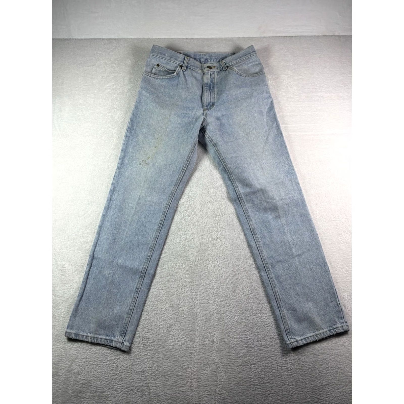 Lee VINTAGE Lee Jeans Men’s Straight Leg Size 32x30 Light Blue Wash USA 5-Pocket Denim Jeans Regular Fit Size US 32 / EU 48 - 2 Thumbnail
