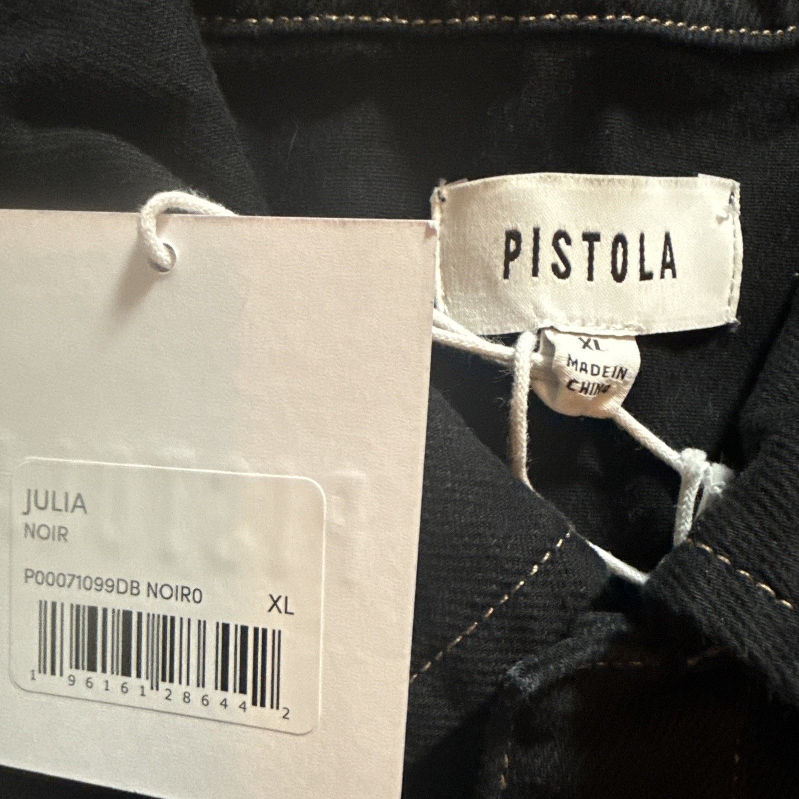 Pistola Pistola Julia Black Denim Sleeveless Mini Utility Raw Hem Size XL / US 12-14 / IT 48-50 - 9 Thumbnail