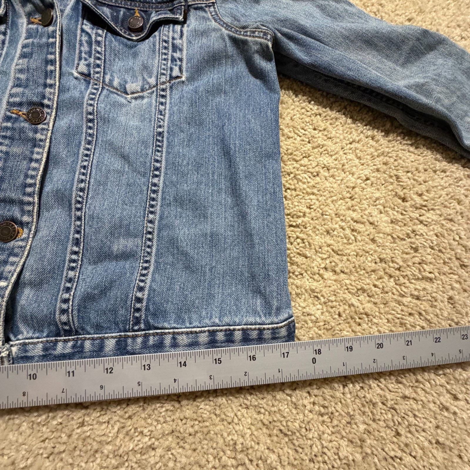Abercrombie & Fitch Abercrombie Denim Jacket Womens M Cropped Distressed Size M / US 6-8 / IT 42-44 - 13 Thumbnail