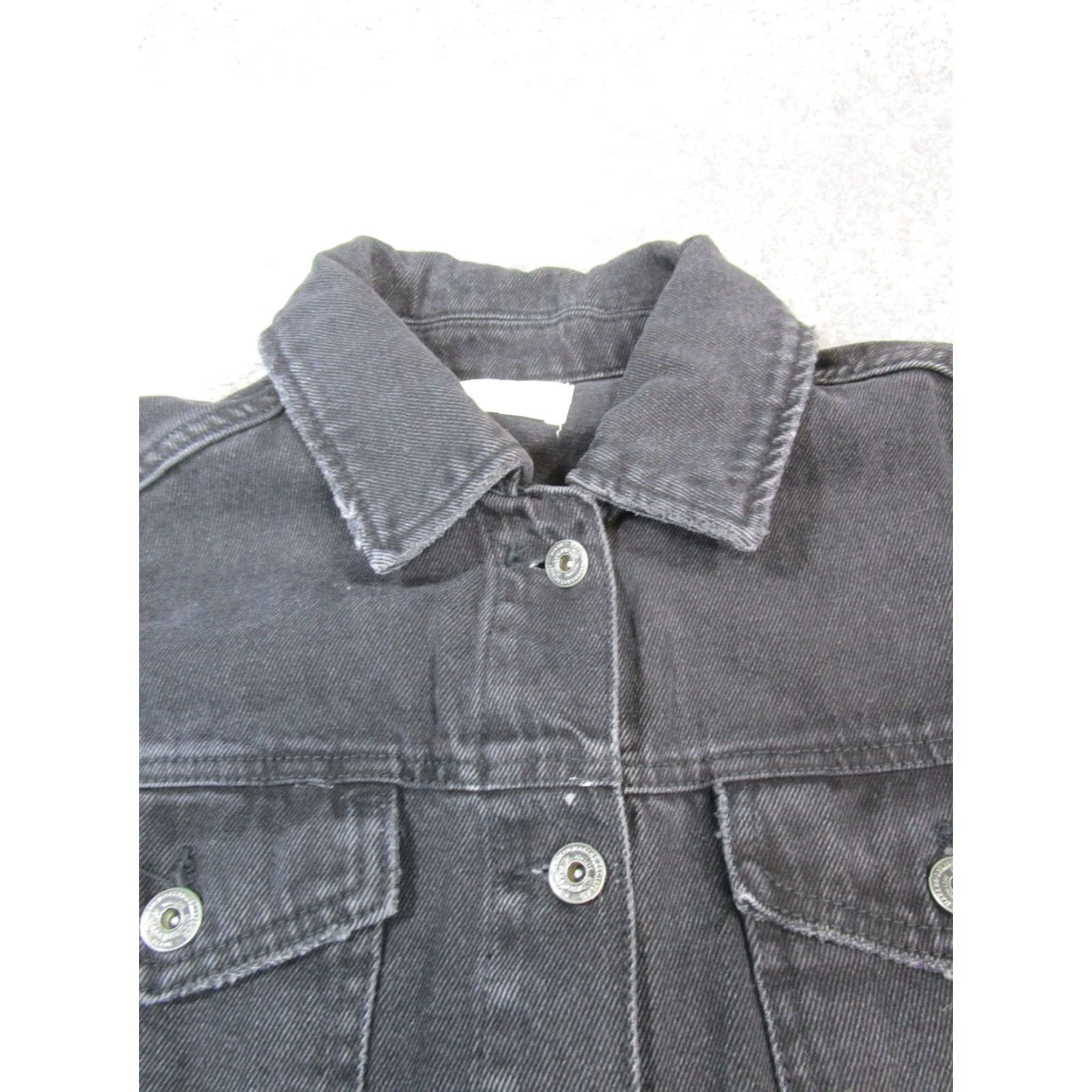 Zara VINTAGE Zara Jacket Womens XS Black Denim Belted Regular Fit Size XS / US 0-2 / IT 36-38 - 2 Thumbnail