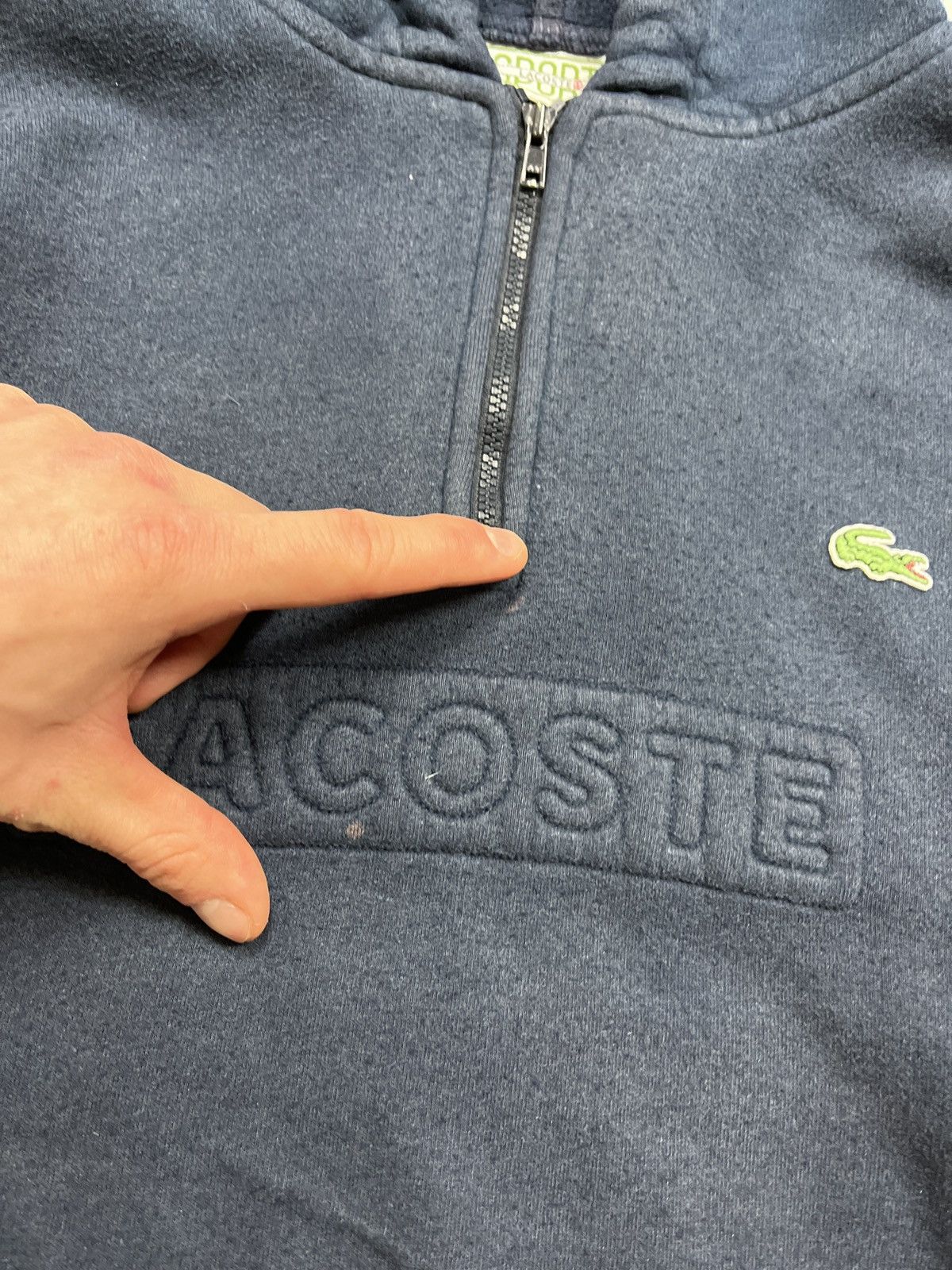 Lacoste × Vintage Vintage Lacoste 1/4 Zip Hoodie Faded Big Logo Y2K Size US S / EU 44-46 / 1 - 8 Thumbnail
