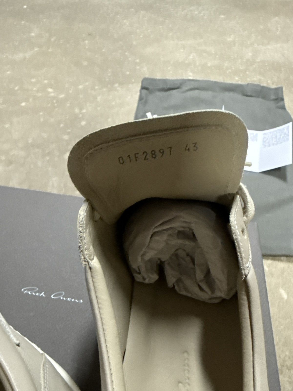 Rick Owens Rick Owens Vintage Sneakers (Sand/Milk/Milk) Size US 10.5 / EU 43-44 - 2 Thumbnail
