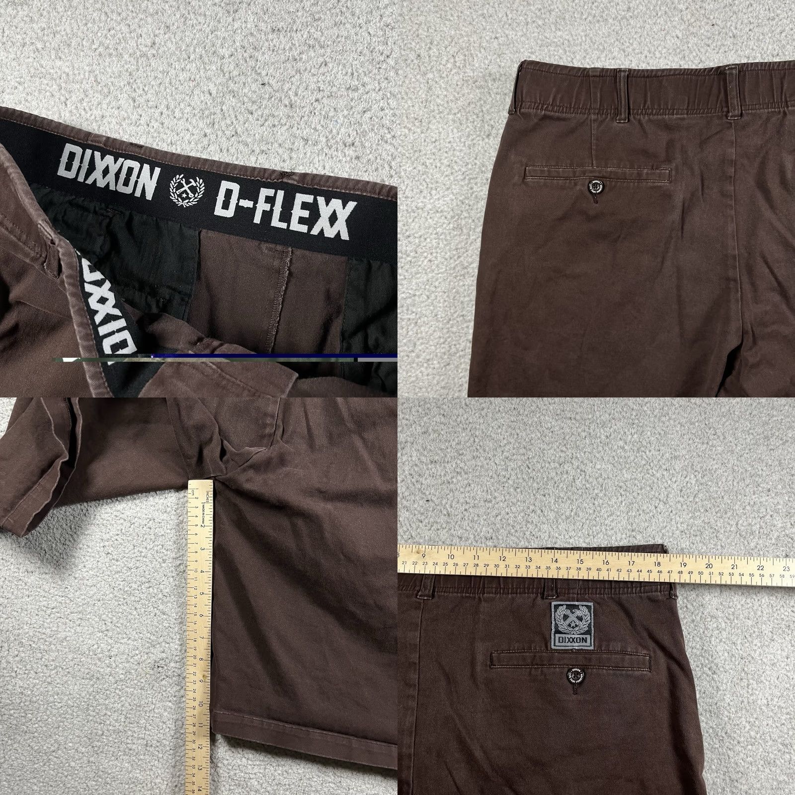 Vintage Dixxon Shorts Mens 36 Brown Performance Stretch Waistband Chino D Flexx Outdoor Shirt City? Size US 36 / EU 52 - 9 Thumbnail