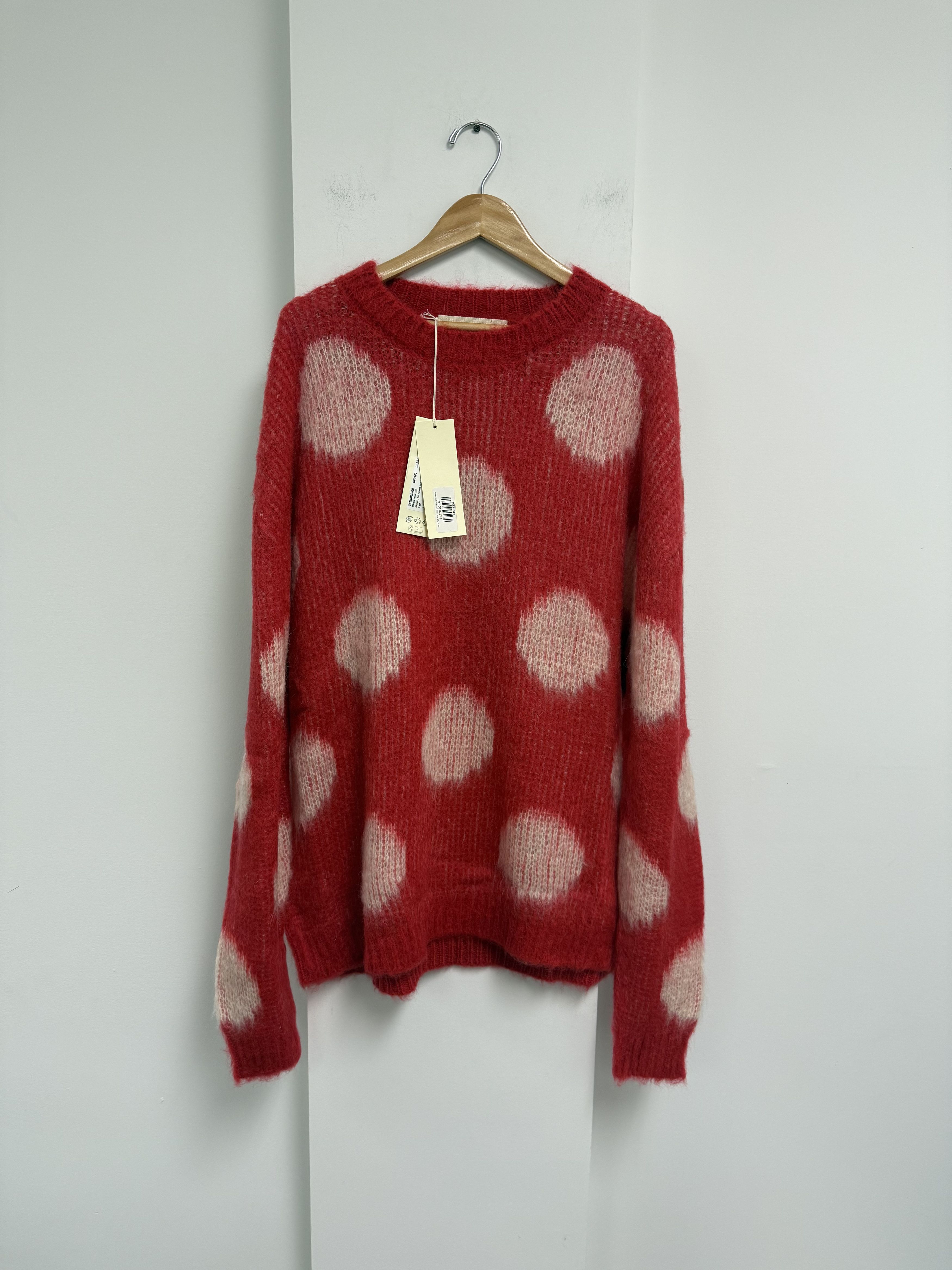 Marni Marni Brushed Poka Dot Red Sweater Size US XXL / EU 58 / 5 - 1 Thumbnail