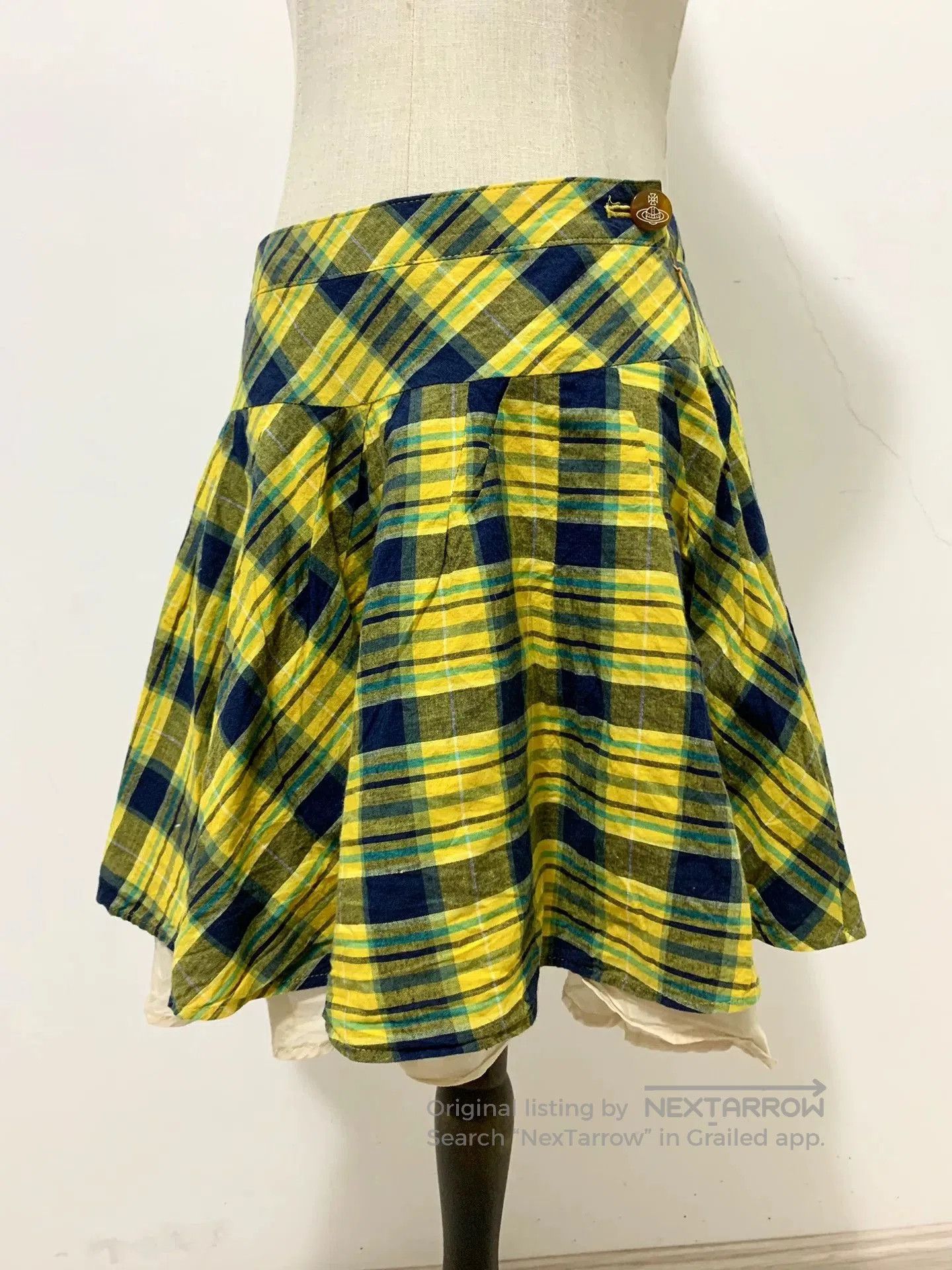 Vivienne Westwood Vivienne Westwood Yellow Plaid Skirt. Size 33" - 1 Thumbnail