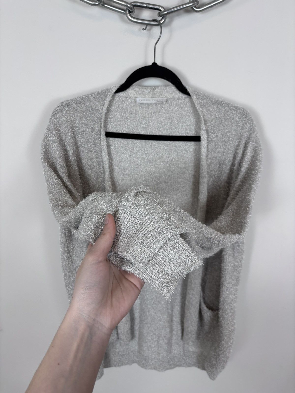Fabiana Filippi Fabiana Filippi Women’s Grey Cashmere Blend Cardigan Sweater Size M / US 6-8 / IT 42-44 - 10 Thumbnail
