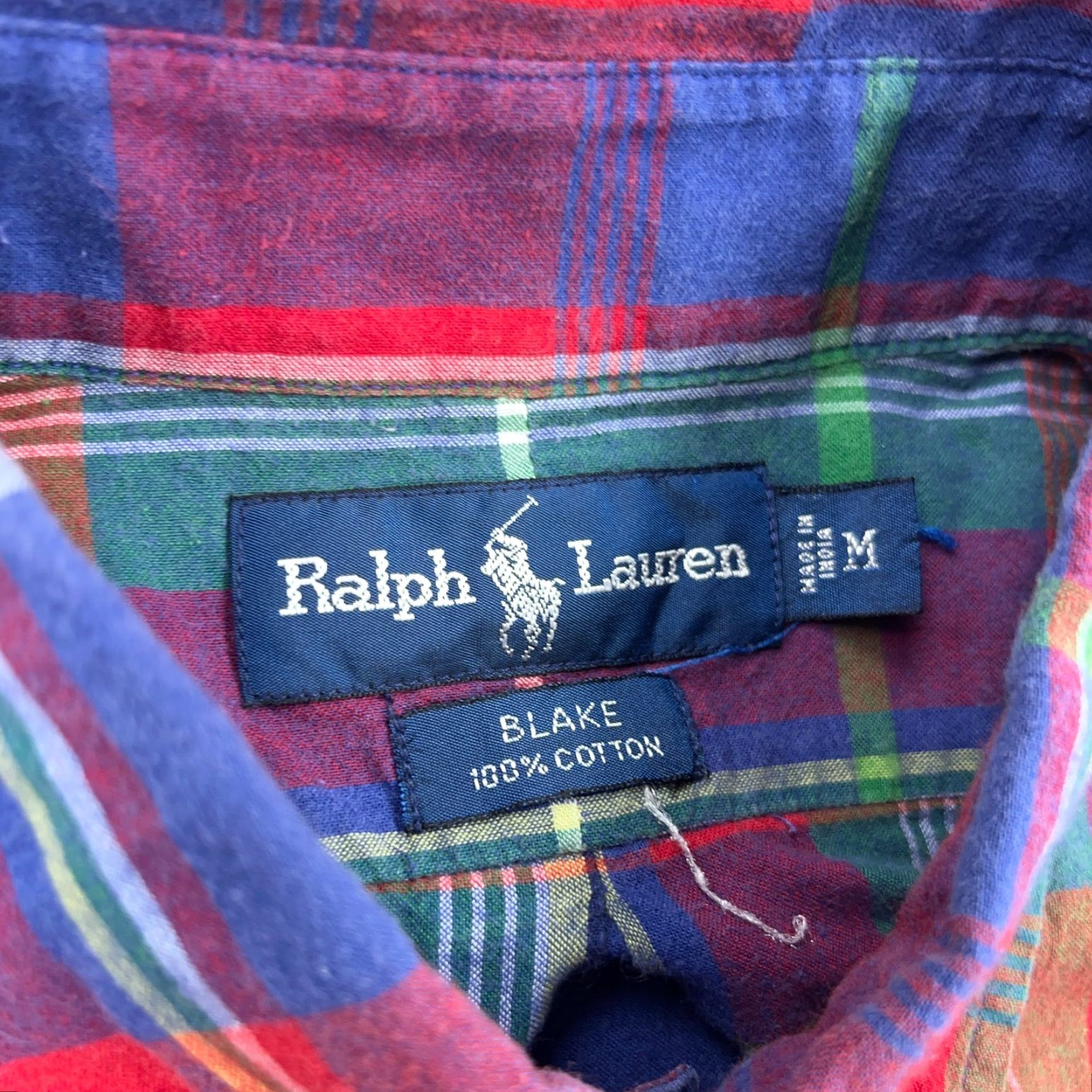 Ralph Lauren Ralph Lauren Shirt Men M Button-Up Plaid Madras Multicolor Cotton Blake India VTG Y2K Size US M / EU 48-50 / 2 - 4 Thumbnail