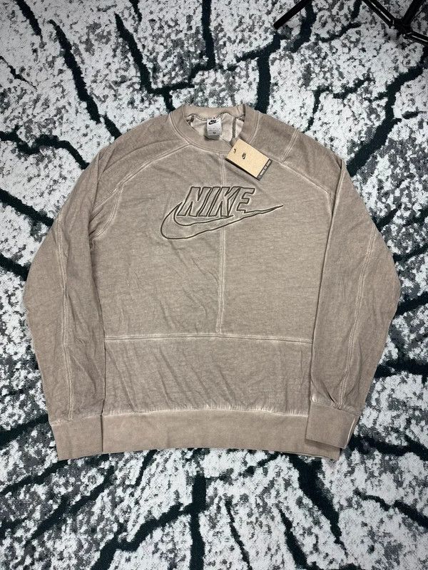 Nike Nike Spellout crewneck sweatshirt beige brown swoosh L Size US L / EU 52-54 / 3 - 1 Thumbnail
