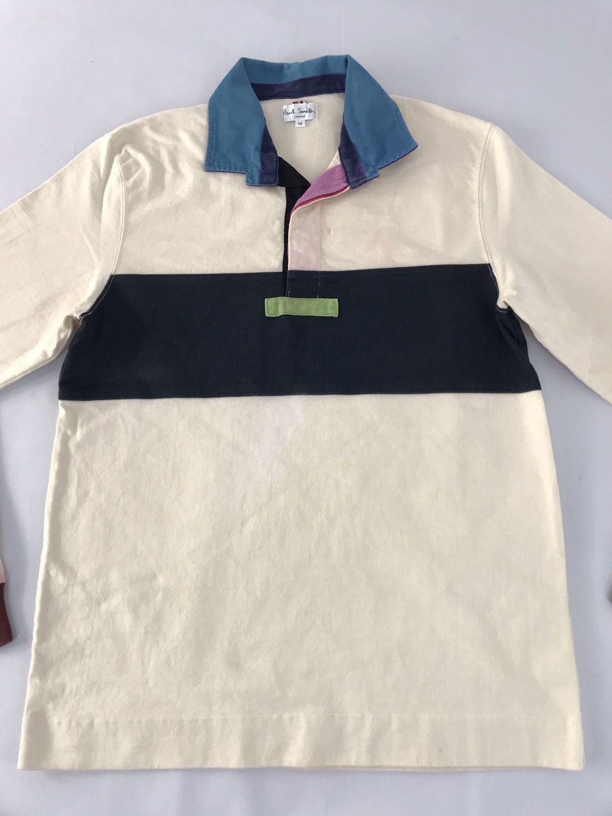 Designer Paul Smith London Striped Chest Block Polo Printed Size US M / EU 48-50 / 2 - 3 Thumbnail
