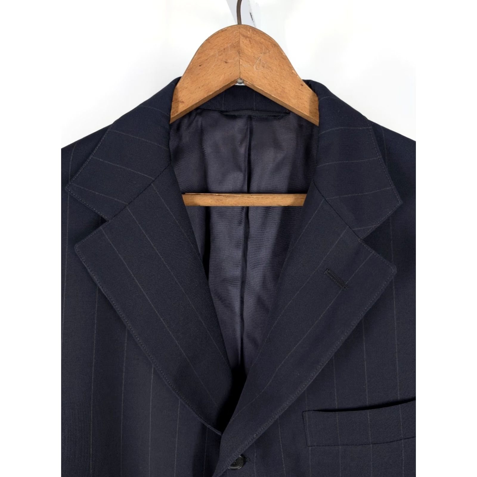 Vintage VINTAGE J. Press Blazer Navy Pinstripe 3 Button Wool 40 Men Blazer Jacket Ivy League American Made Men’s Size 40R - 5 Thumbnail