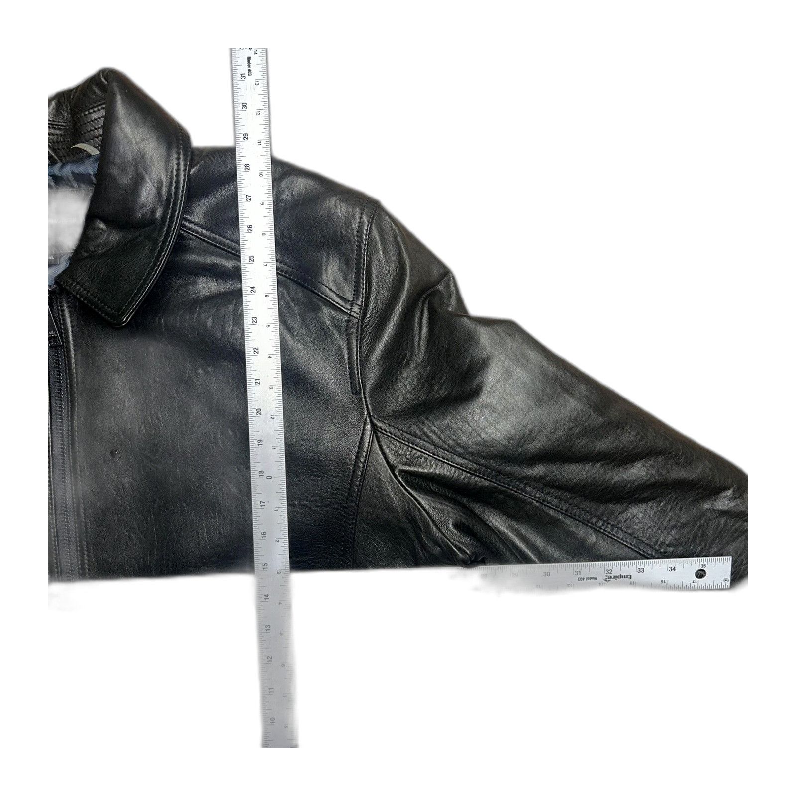 Andrew Marc Andrew Marc Black Leather Full Zip Bomber Jacket Motorcycle Size US XXL / EU 58 / 5 - 4 Thumbnail