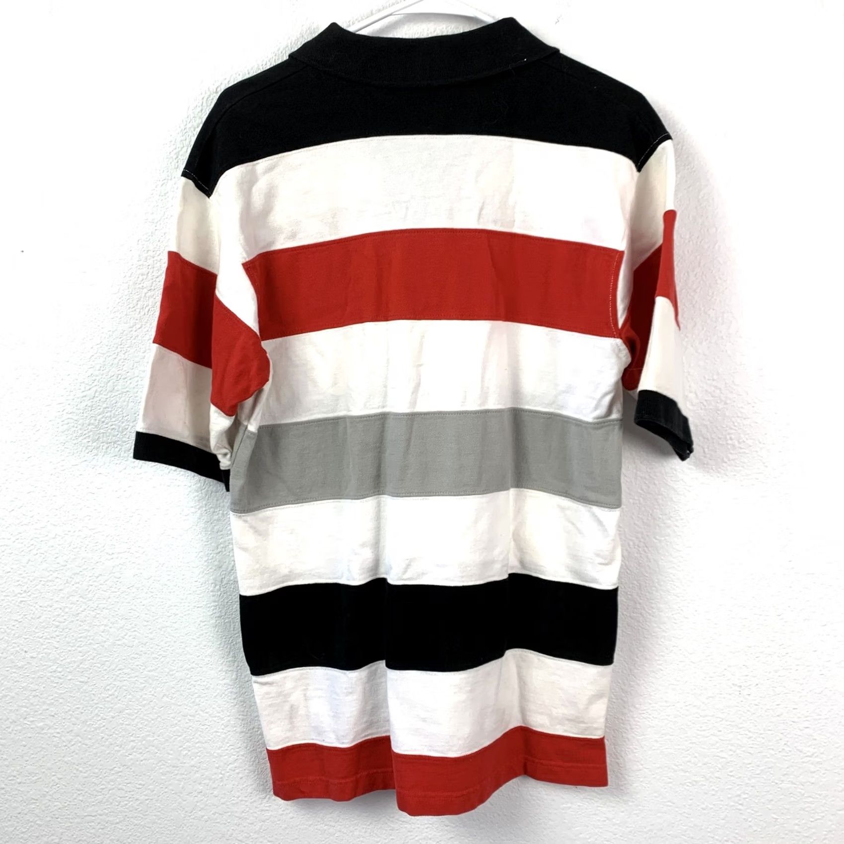 Southpole VINTAGE Southpole Polo Shirt Striped Short Sleeve Button M Black Red White Mens Polo Shirt, Casual, Cotton, 40 Chest, 29 Length, Breathable Size US M / EU 48-50 / 2 - 6 Thumbnail