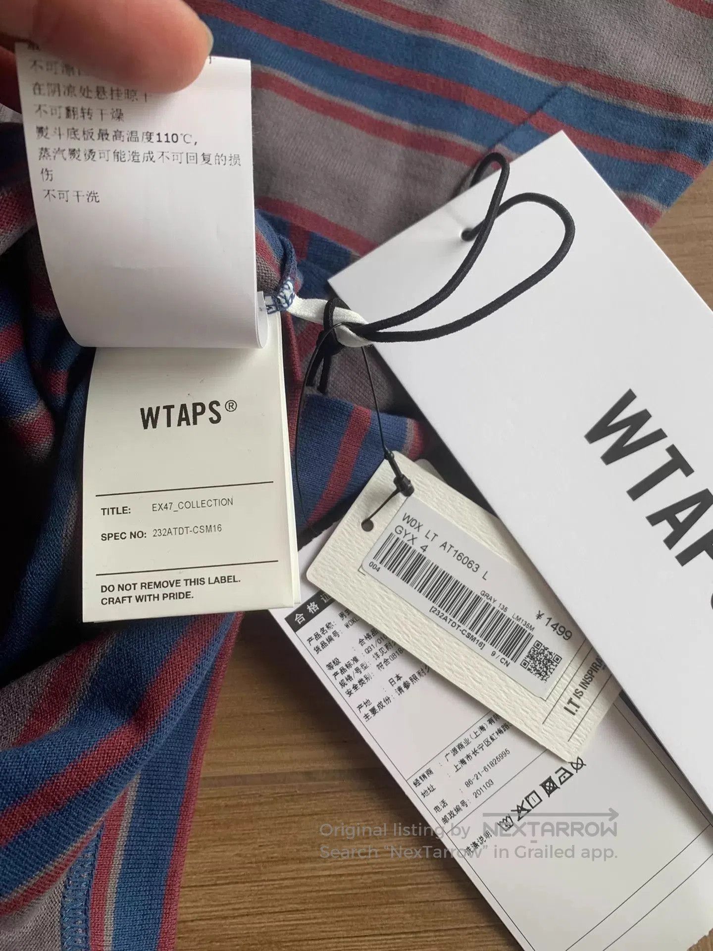 Wtaps Striped Long Sleeve Shirt . Size US XL / EU 56 / 4 - 7 Thumbnail