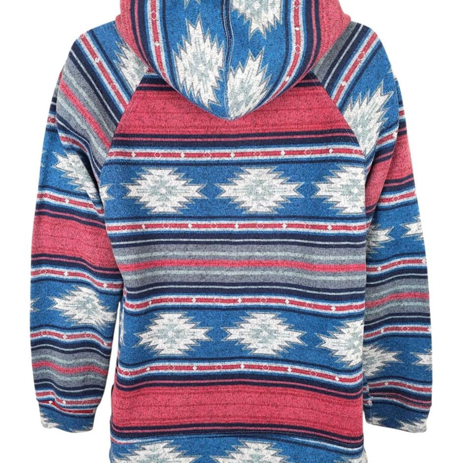 CLOT Brooklyn Cloth Southwestern Sweatshirt Hoodie Mens Size Medium Blue Pink Aztec Size US M / EU 48-50 / 2 - 5 Thumbnail