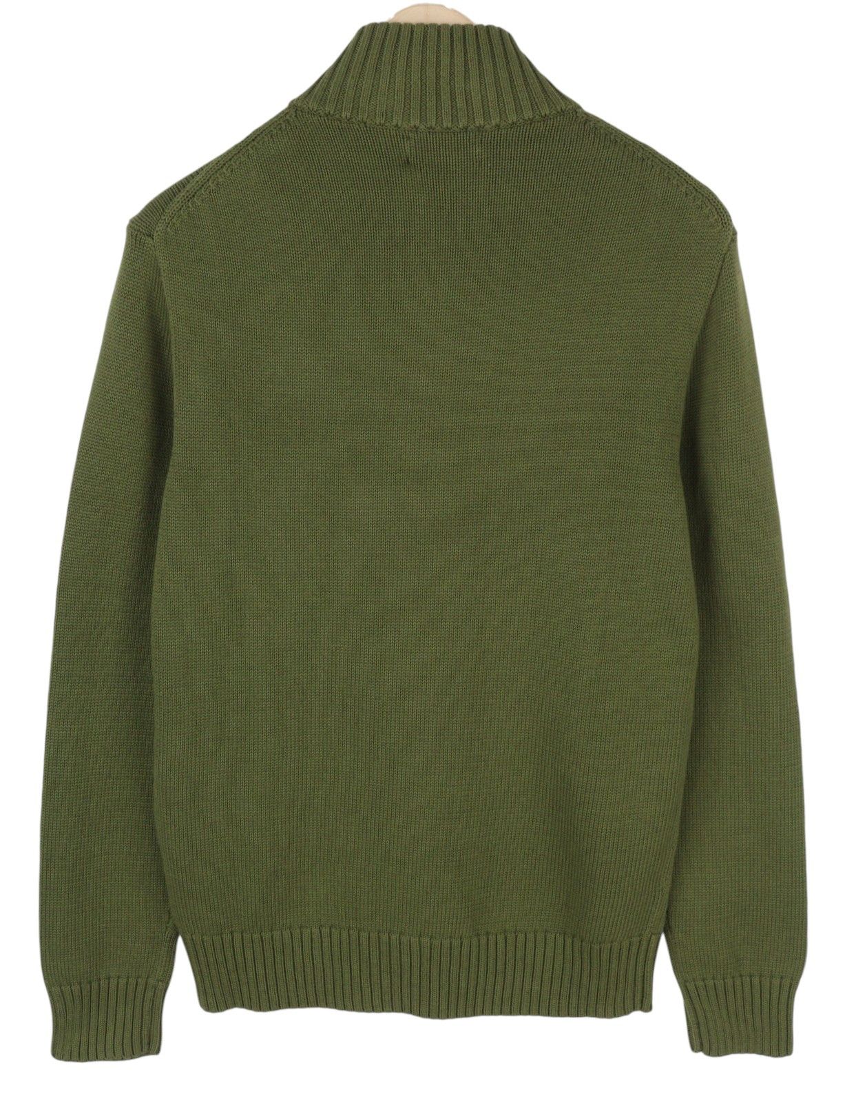 Ralph Lauren OLIVE M Half Zip Tight Knit Pullover Jumper 86924 Size US M / EU 48-50 / 2 - 2 Thumbnail