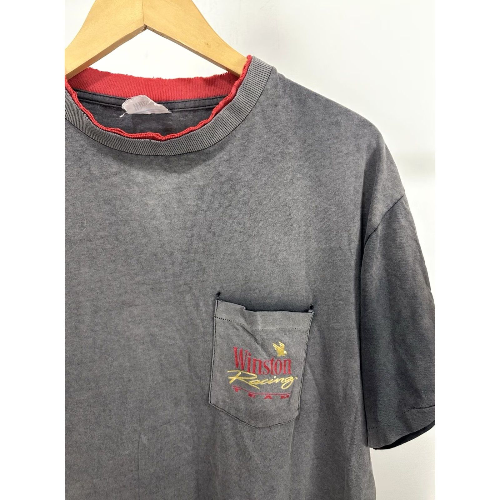 Vintage VINTAGE Winston Racing RJR Gradient Sun Faded Pocket Worn Thrashed T-Shirt XL Mens Black XL Sweatshirt T-Shirt Billie? Size US XL / EU 56 / 4 - 4 Thumbnail