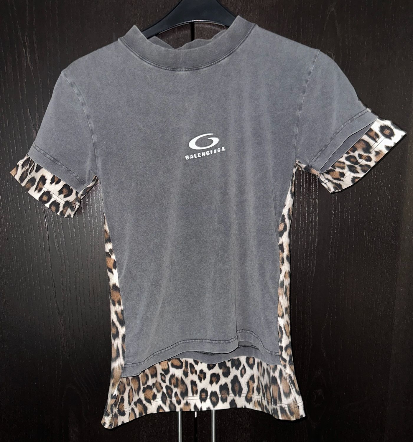 Balenciaga Balenciaga 24FW Leopard Double S/S T-shirt with Tape Size US M / EU 48-50 / 2 - 1 Thumbnail