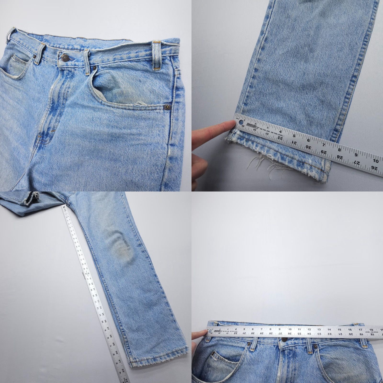 Gap VINTAGE Gap USA Made Easy Fit Jeans Mens 36 x 32 Light Wash Tapered Rigid 90s 5-Pocket Denim Blue 90s Mens Jeans Size US 36 / EU 52 - 8 Thumbnail
