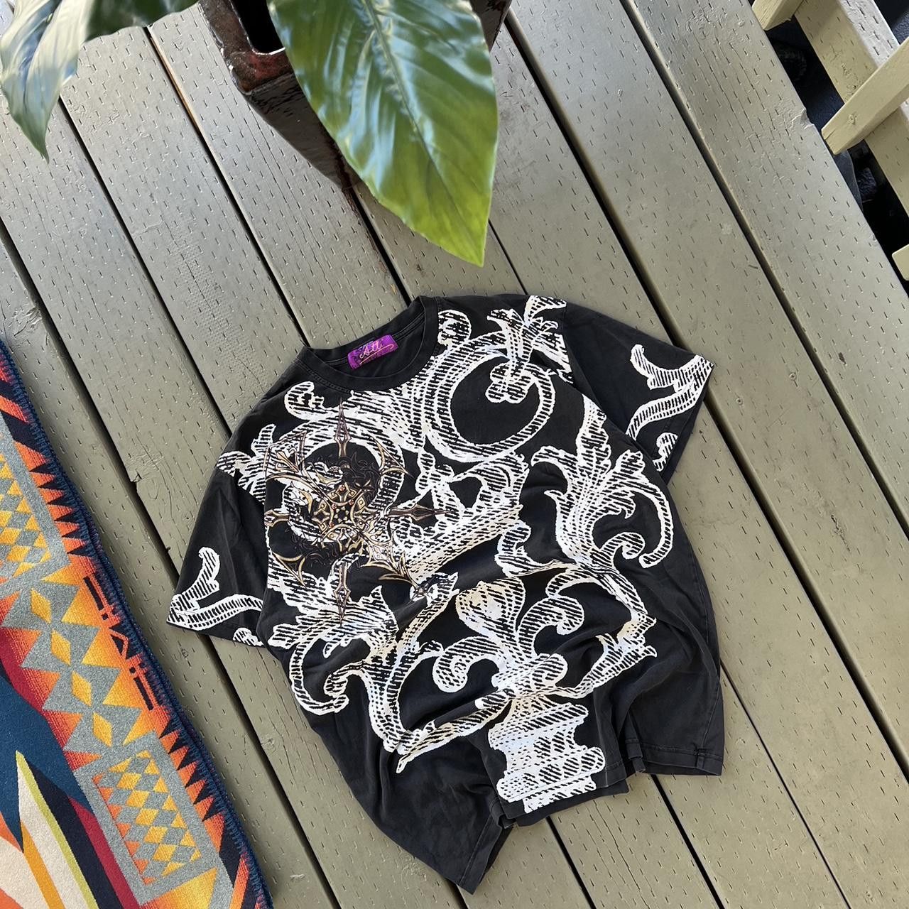 Affliction × Vintage Vintage Y2K Affliction Shirt Cyber Grunge Emo Skater Size US XL / EU 56 / 4 - 4 Thumbnail