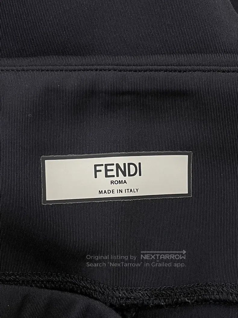 Fendi Fendi Black Old Logo Slim Fit Pants Size 25" / US 0 / IT 36 - 4 Thumbnail