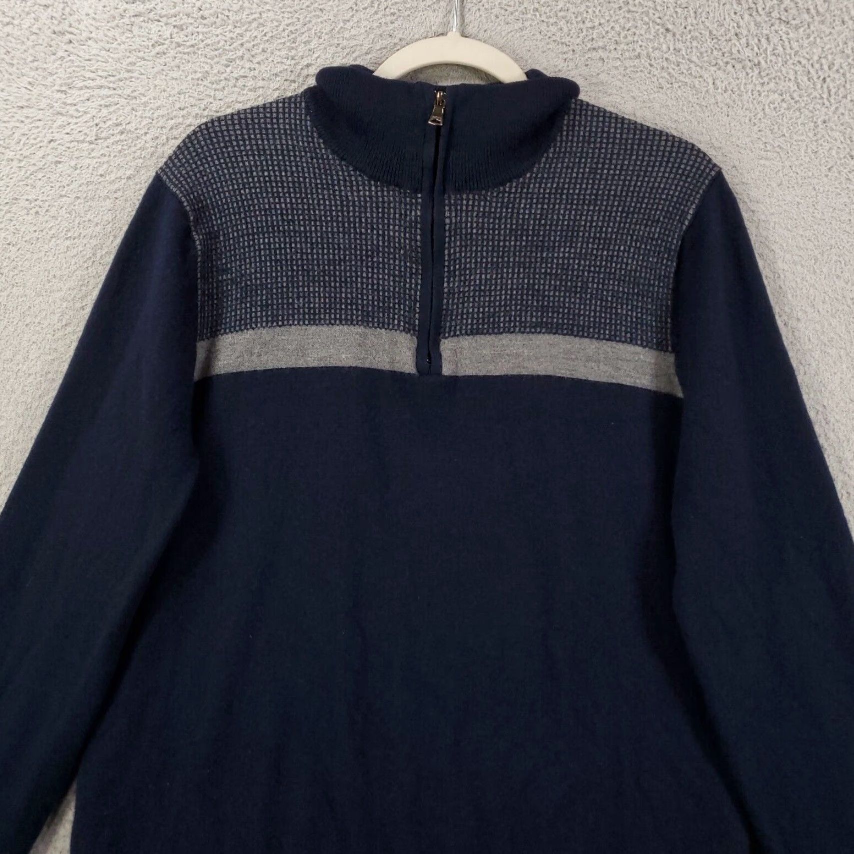 Banana Republic Banana Republic Sweater Shirt Mens L Blue 1/4 Zip Pullover Classic Preppy Knit Pullover Regular Size L Mens Size US L / EU 52-54 / 3 - 2 Thumbnail