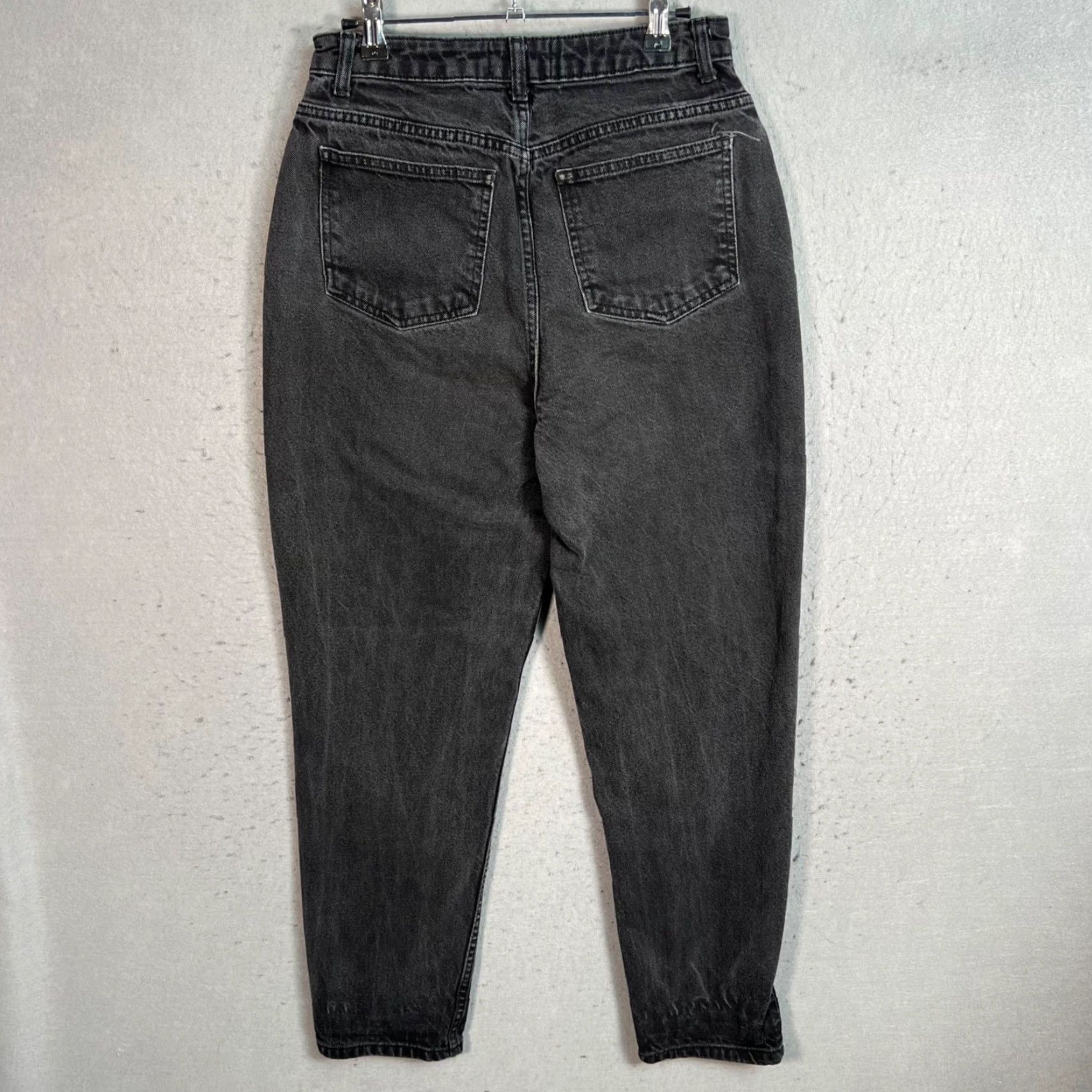 Asos ASOS High-Waisted Black Tapered Jeans Womens 28 x 30 Cotton Denim Size 28" / US 6 / IT 42 - 2 Thumbnail