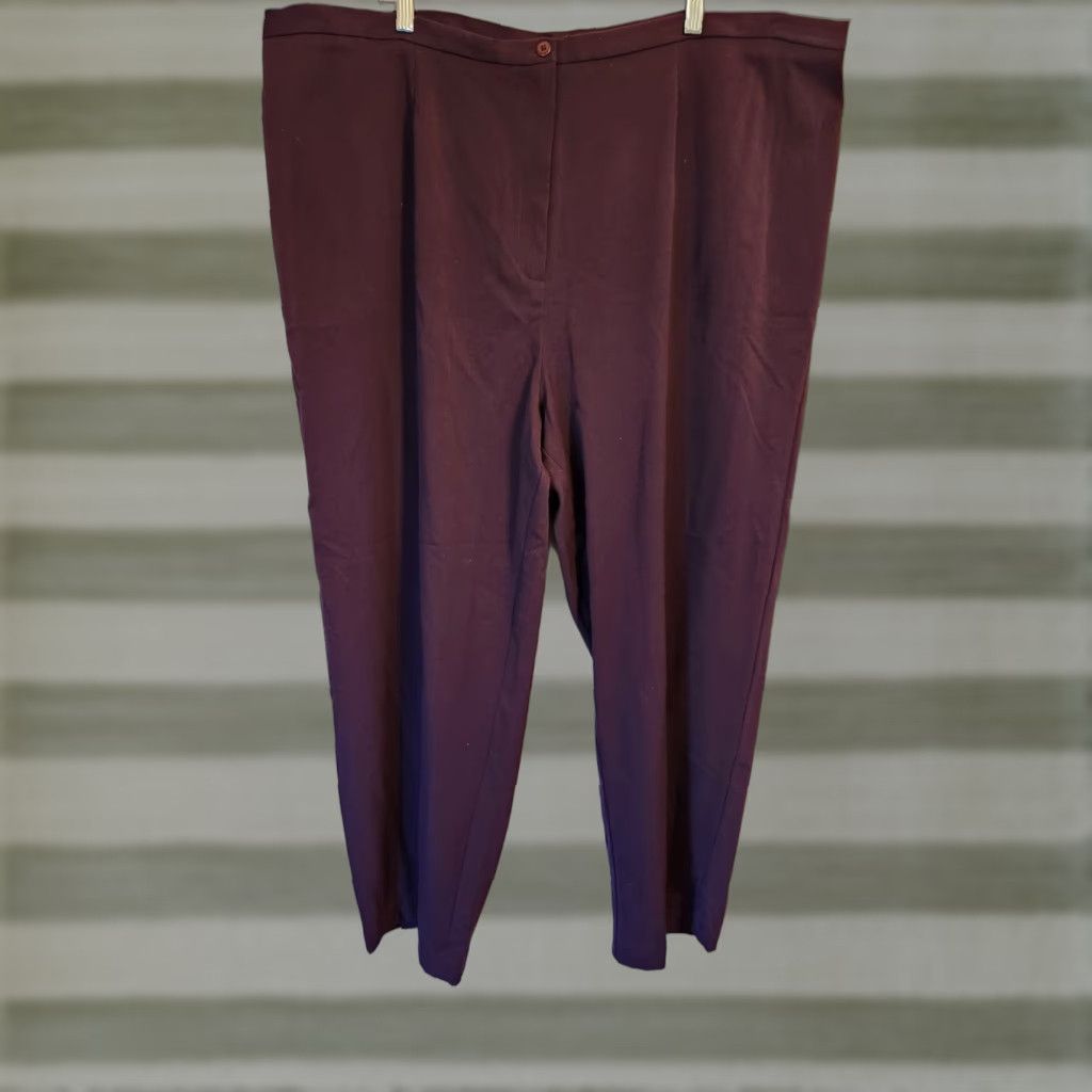 Bob Mackie Bob Mackie Studio Purple Elastic Waist Dress Pants Womens 28W Plus Purple Dress Pants Elastic Waist Size 28" / US 6 / IT 42 - 1 Thumbnail
