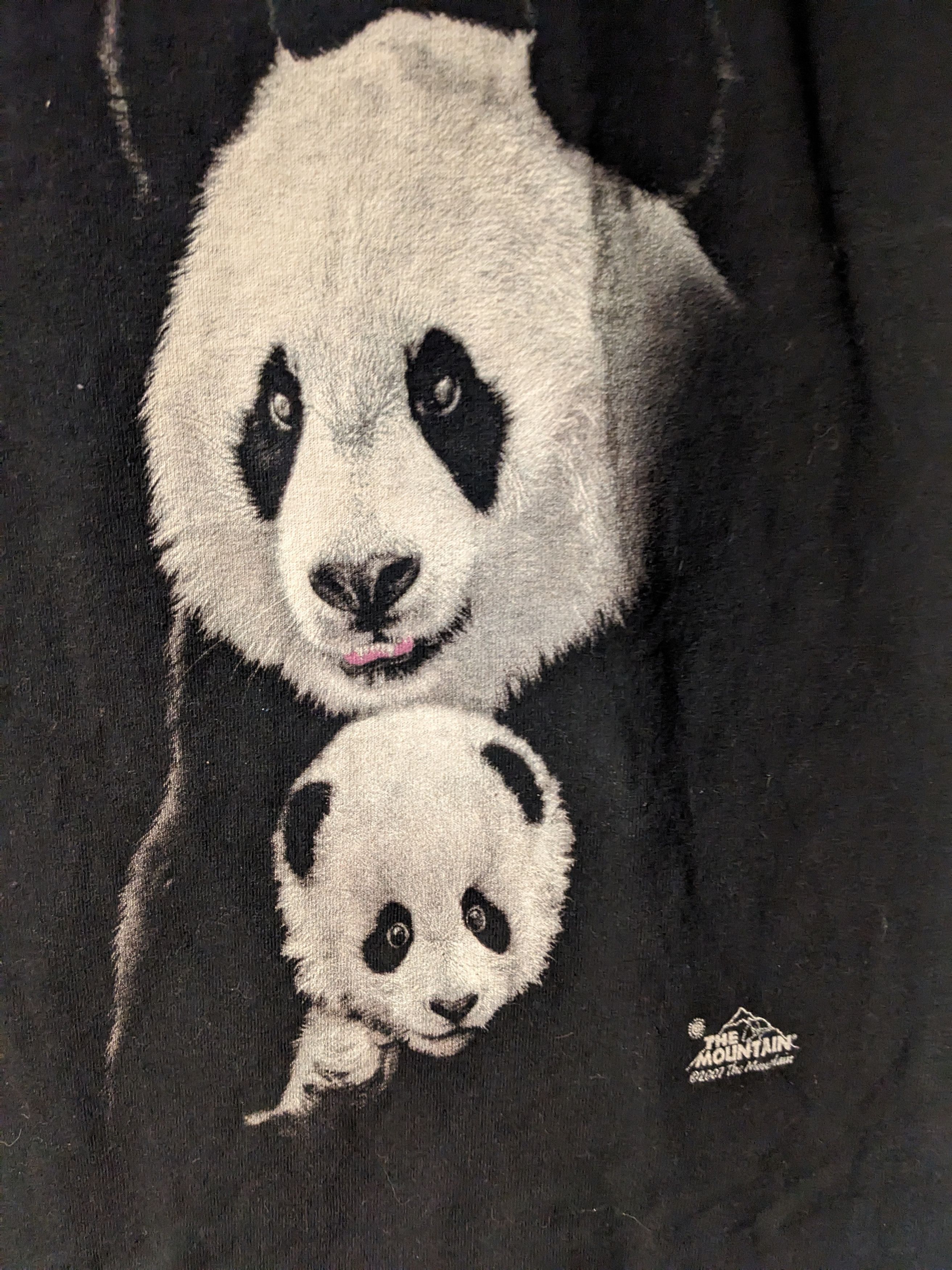 The Mountain × Vintage Vintage 2007 The Mountain Panda Cub Black Small T-Shirt Size US S / EU 44-46 / 1 - 2 Thumbnail