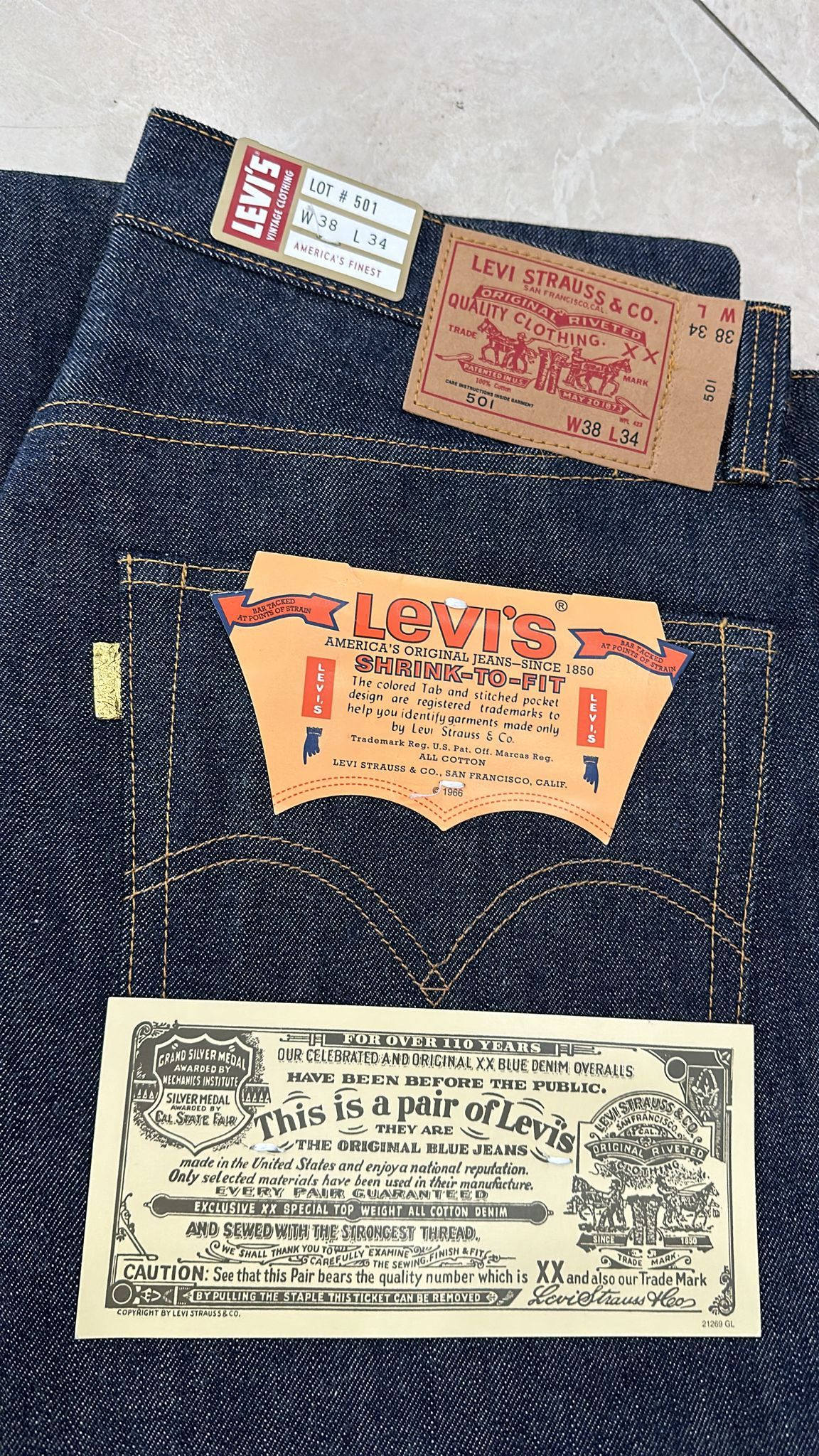 Levi's Vintage Clothing LVC Levi's Vintage Clothing 1971 501 Golden Ticket Slevedge Size US 38 / EU 54 - 3 Thumbnail